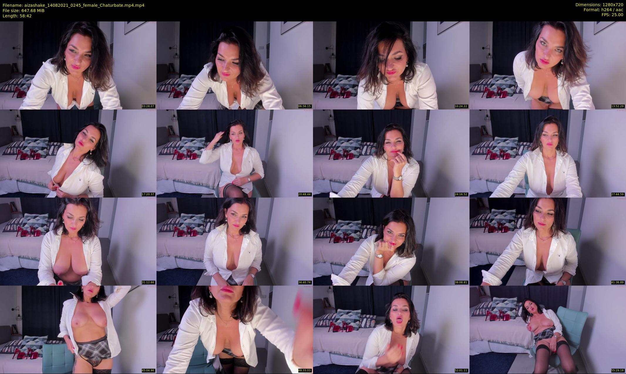 aizashake — 59 minute Chaturbate female cam show recording, 720p, Aug 14, 2021