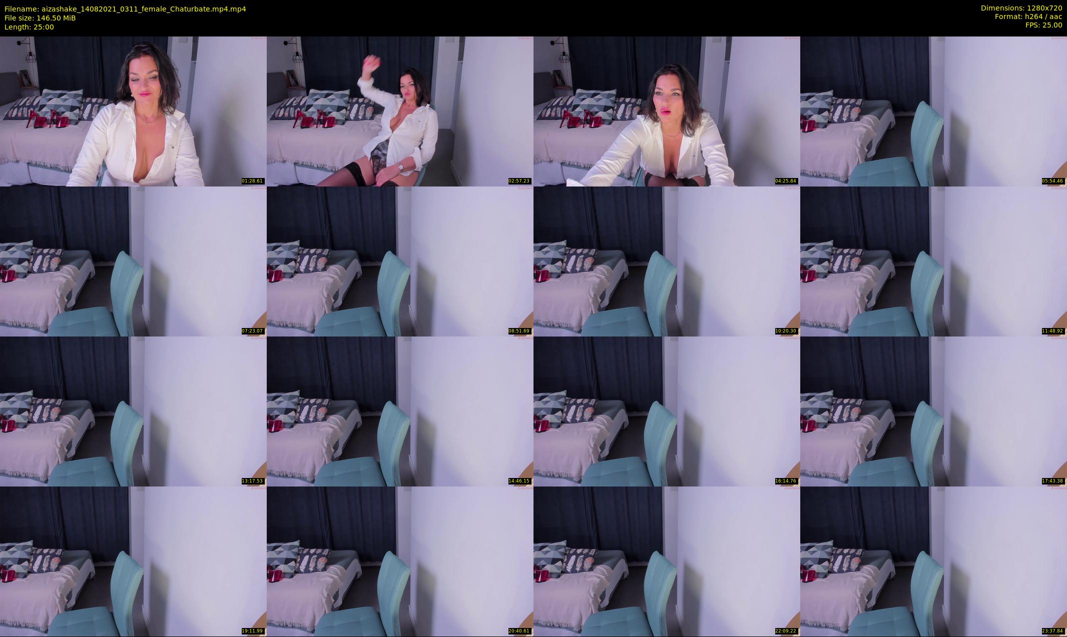 aizashake — 25 minute Chaturbate female cam show recording, 720p, Aug 14, 2021