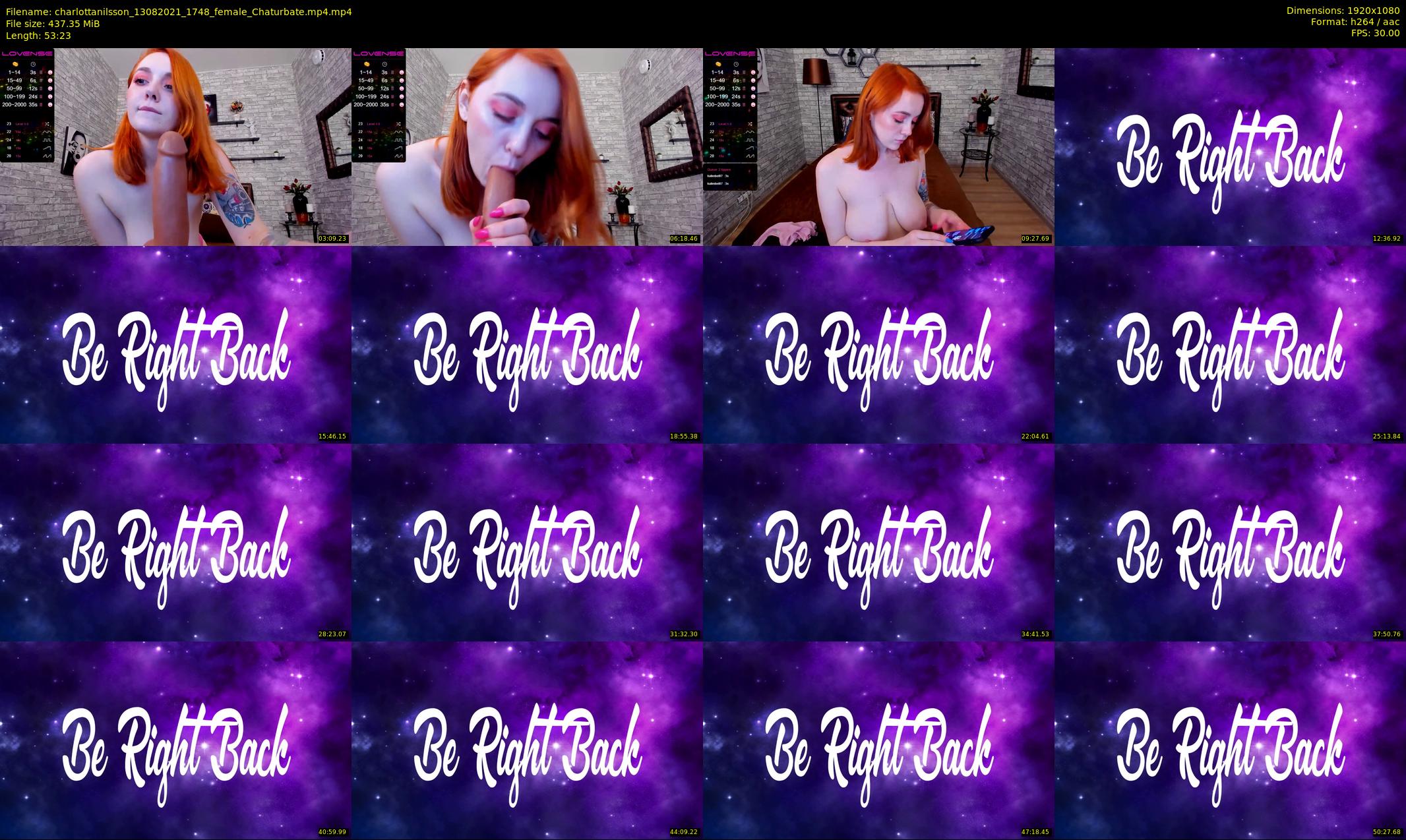charlottanilsson — 54 minute Chaturbate female cam show recording, 1080p, Aug 13, 2021