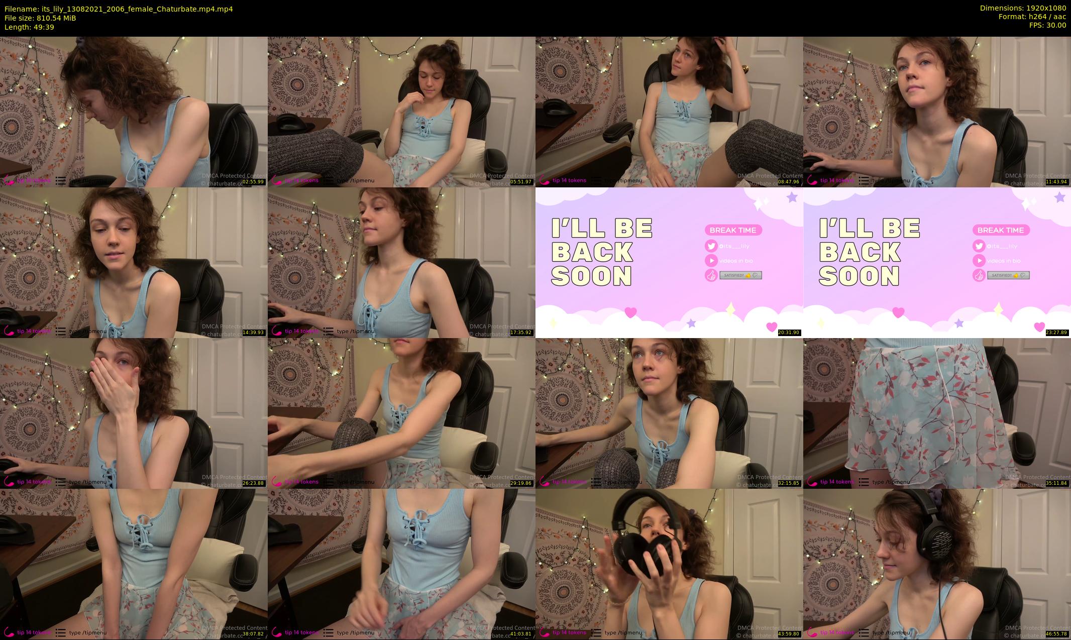 its_lily — 50 minute Chaturbate female cam show recording, 1080p, Aug 13, 2021