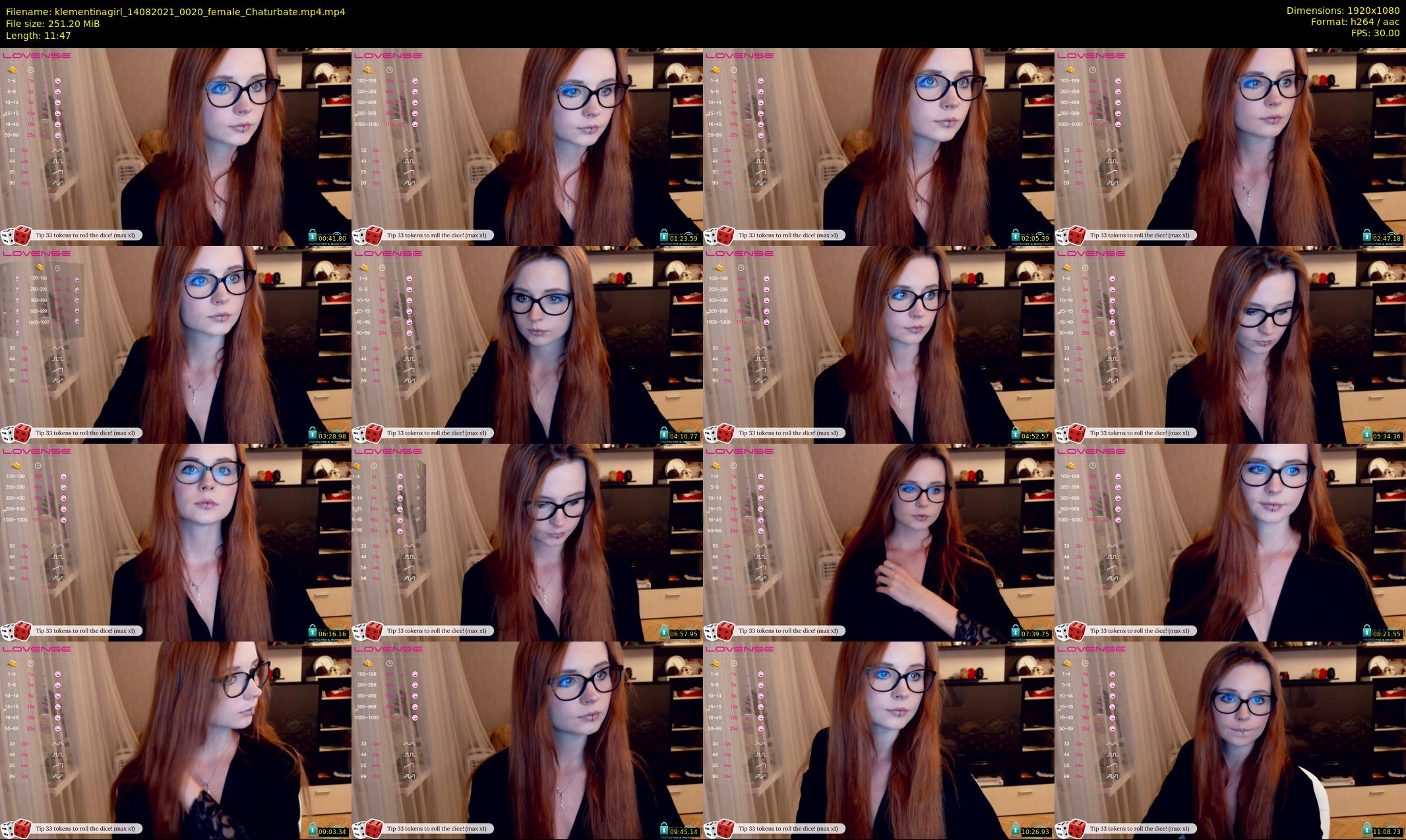 klementinagirl — 12 minute Chaturbate female cam show recording, 1080p, Aug 14, 2021