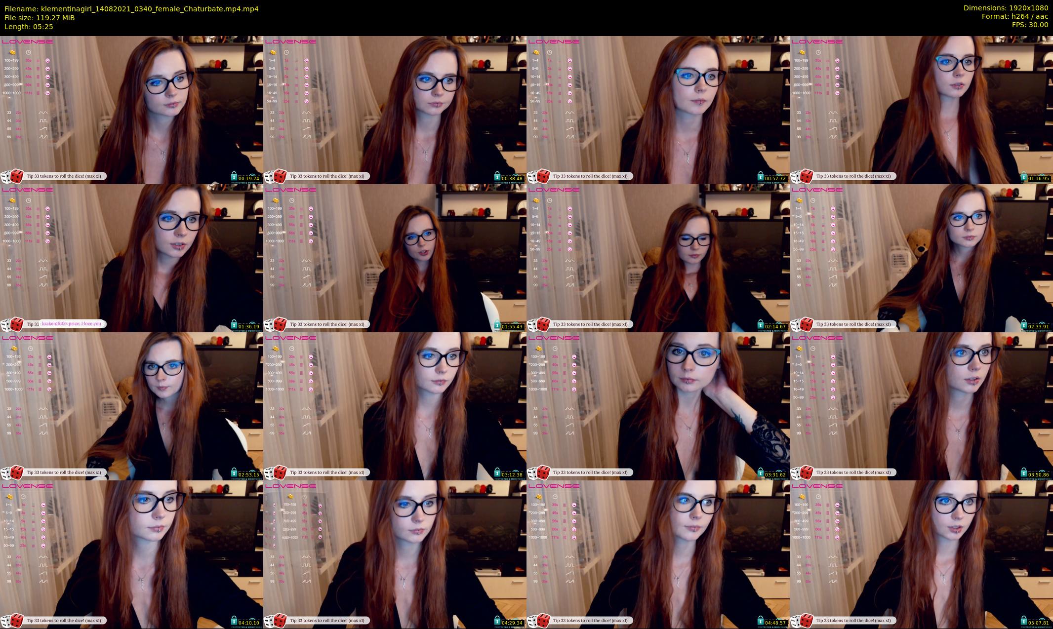 klementinagirl — 6 minute Chaturbate female cam show recording, 1080p, Aug 14, 2021