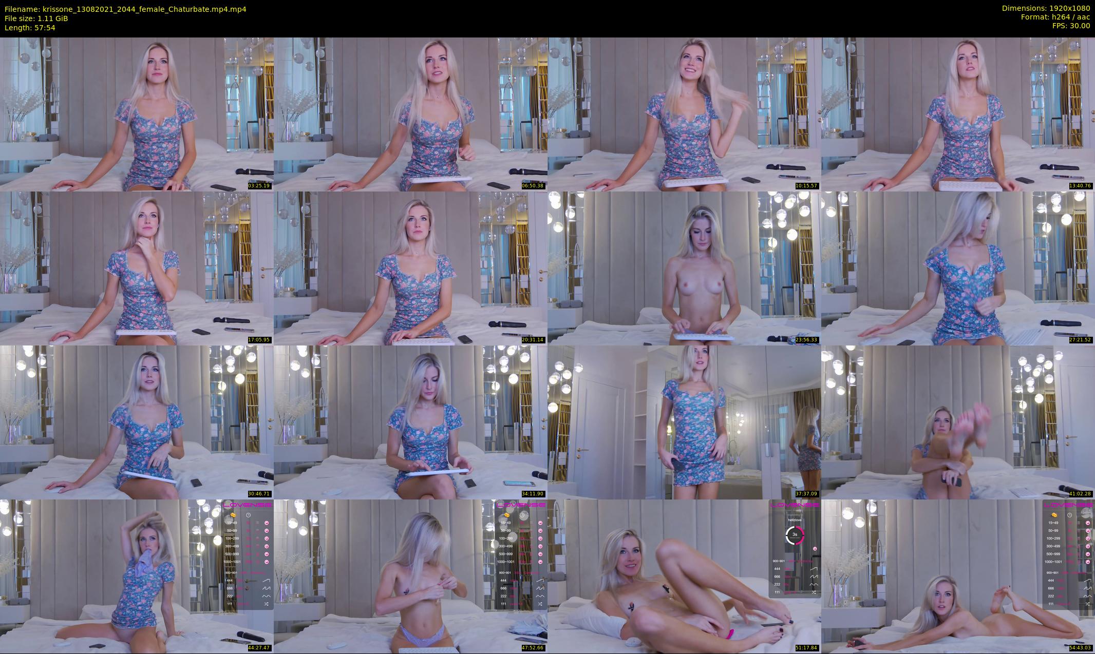 krissone — 58 minute Chaturbate female cam show recording, 1080p, Aug 13, 2021