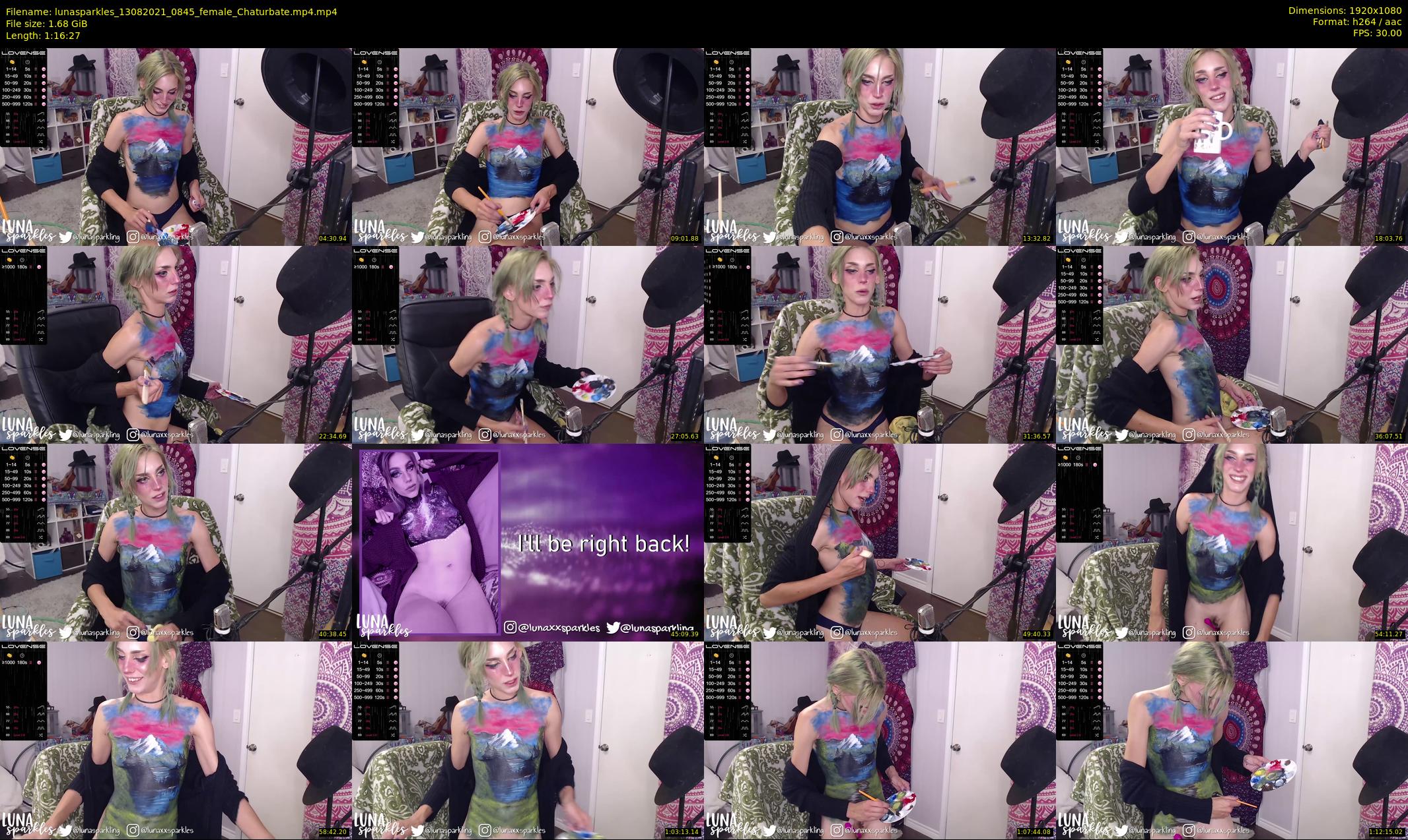 lunasparkles — 77 minute Chaturbate female cam show recording, 1080p, Aug 13, 2021