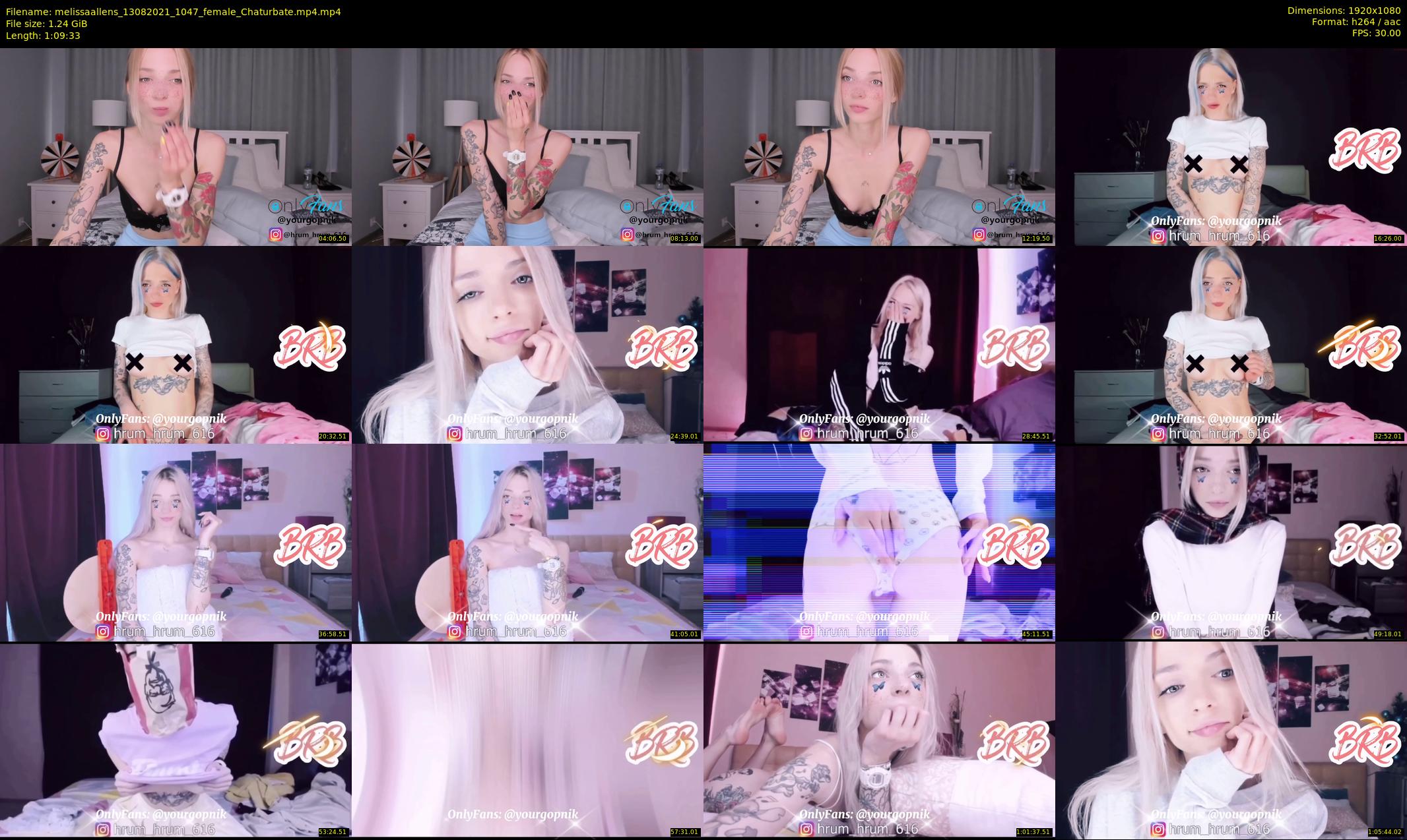 melissaallens — 70 minute Chaturbate female cam show recording, 1080p, Aug 13, 2021