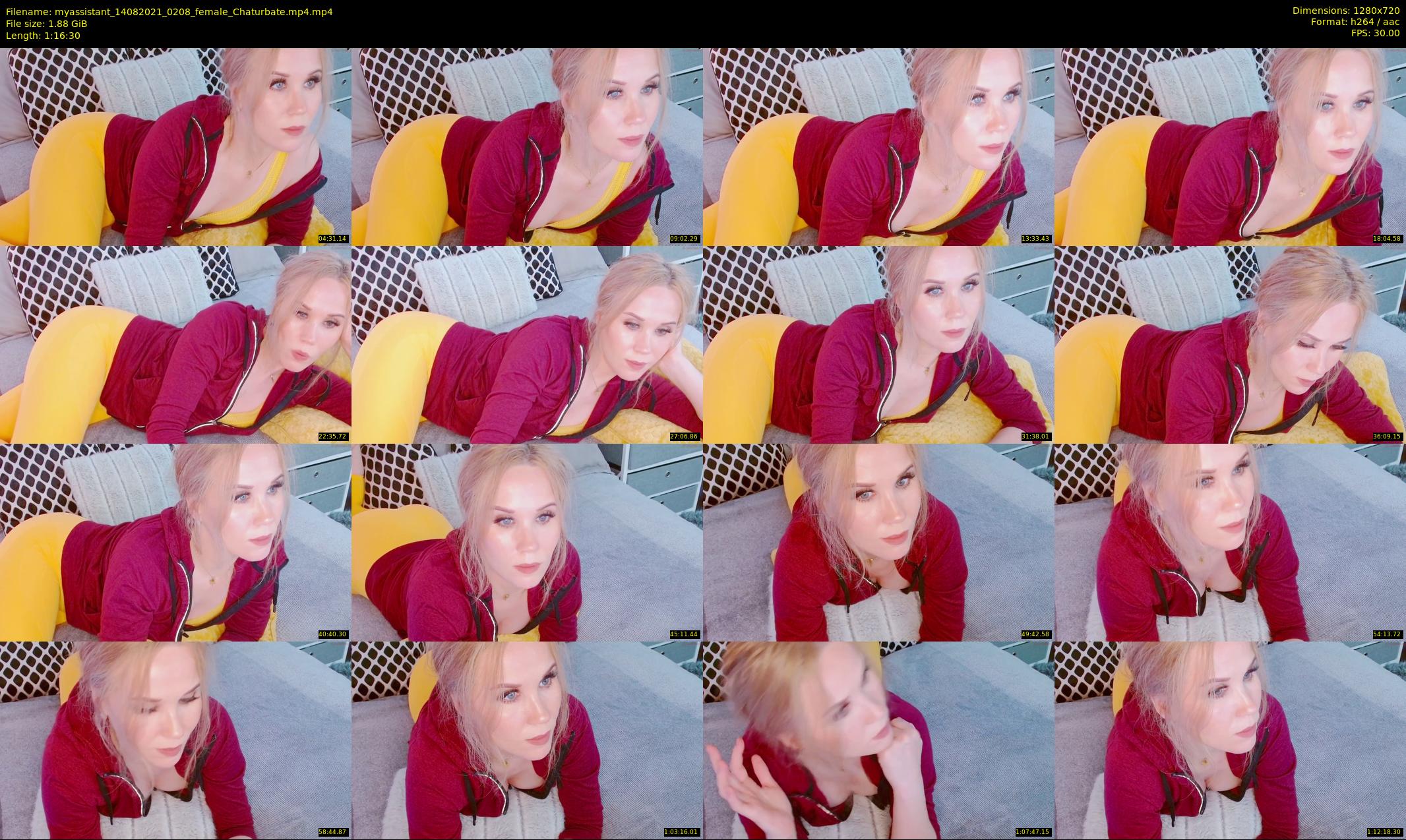 myassistant — 77 minute Chaturbate female cam show recording, 720p, Aug 14, 2021