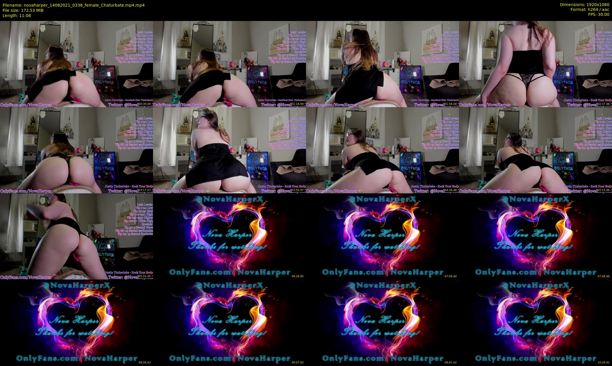 novaharper — 12 minute Chaturbate female cam show recording, 1080p, Aug 14, 2021