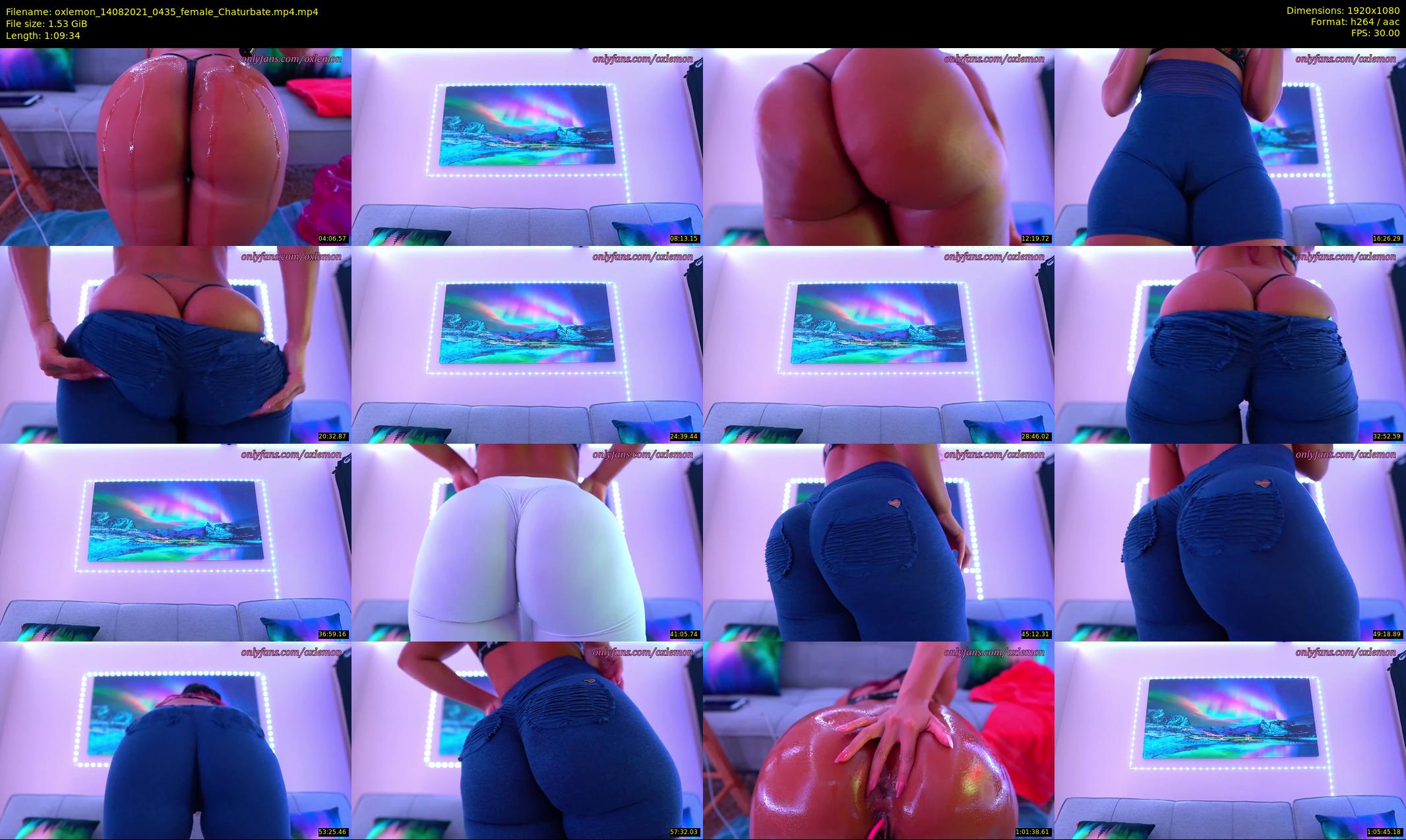 oxlemon — 70 minute Chaturbate female cam show recording, 1080p, Aug 14, 2021