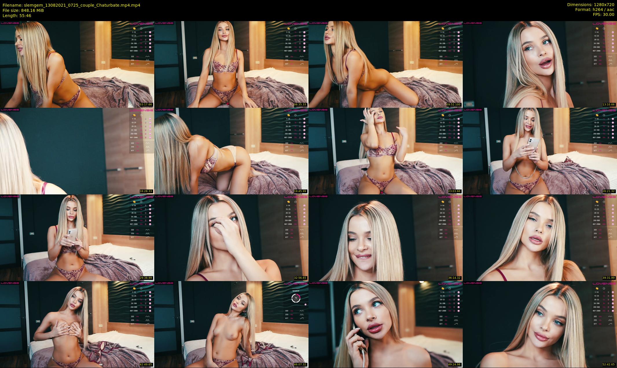 slemgem — 56 minute Chaturbate couple cam show recording, 720p, Aug 13, 2021