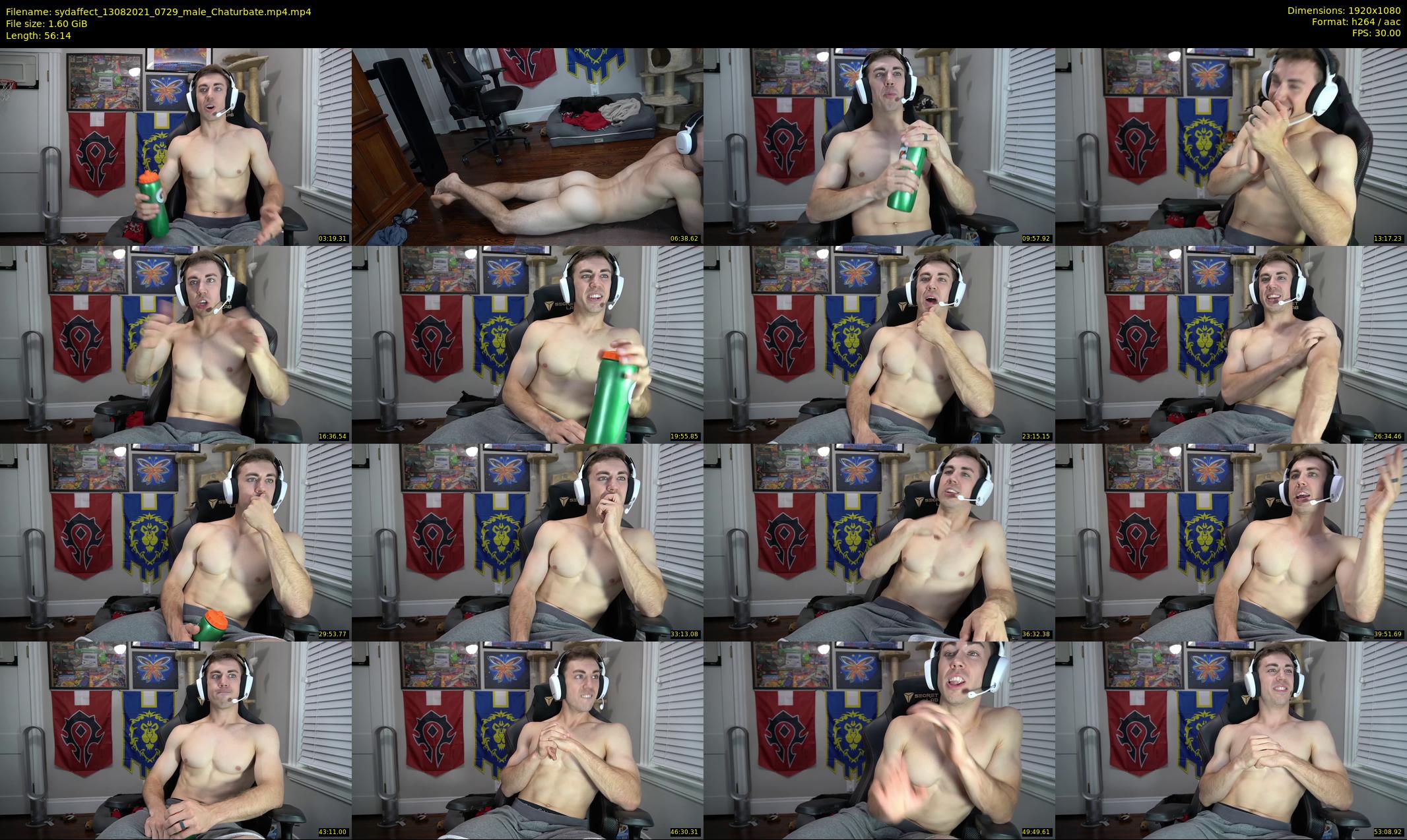 sydaffect — 57 minute Chaturbate male cam show recording, 1080p, Aug 13, 2021