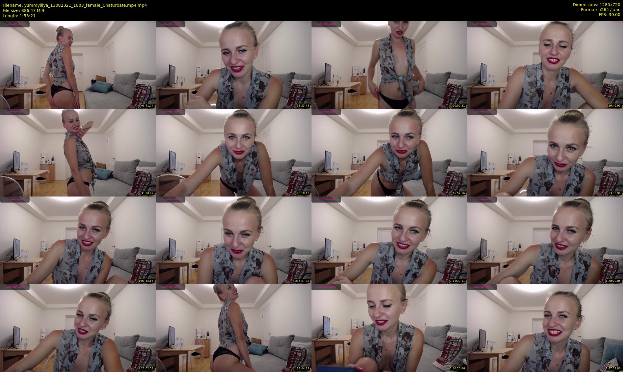 yummylilya — 114 minute Chaturbate female cam show recording, 720p, Aug 13, 2021