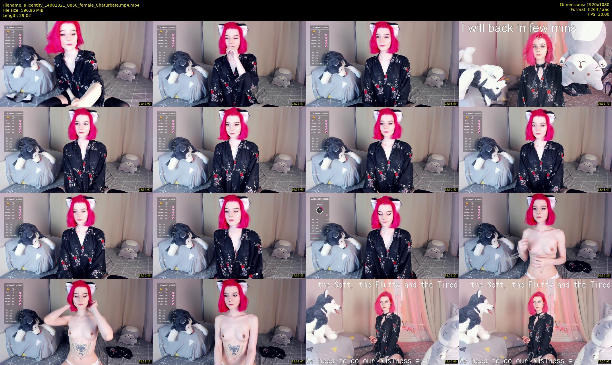 alicentity — 30 minute Chaturbate female cam show recording, 1080p, Aug 14, 2021