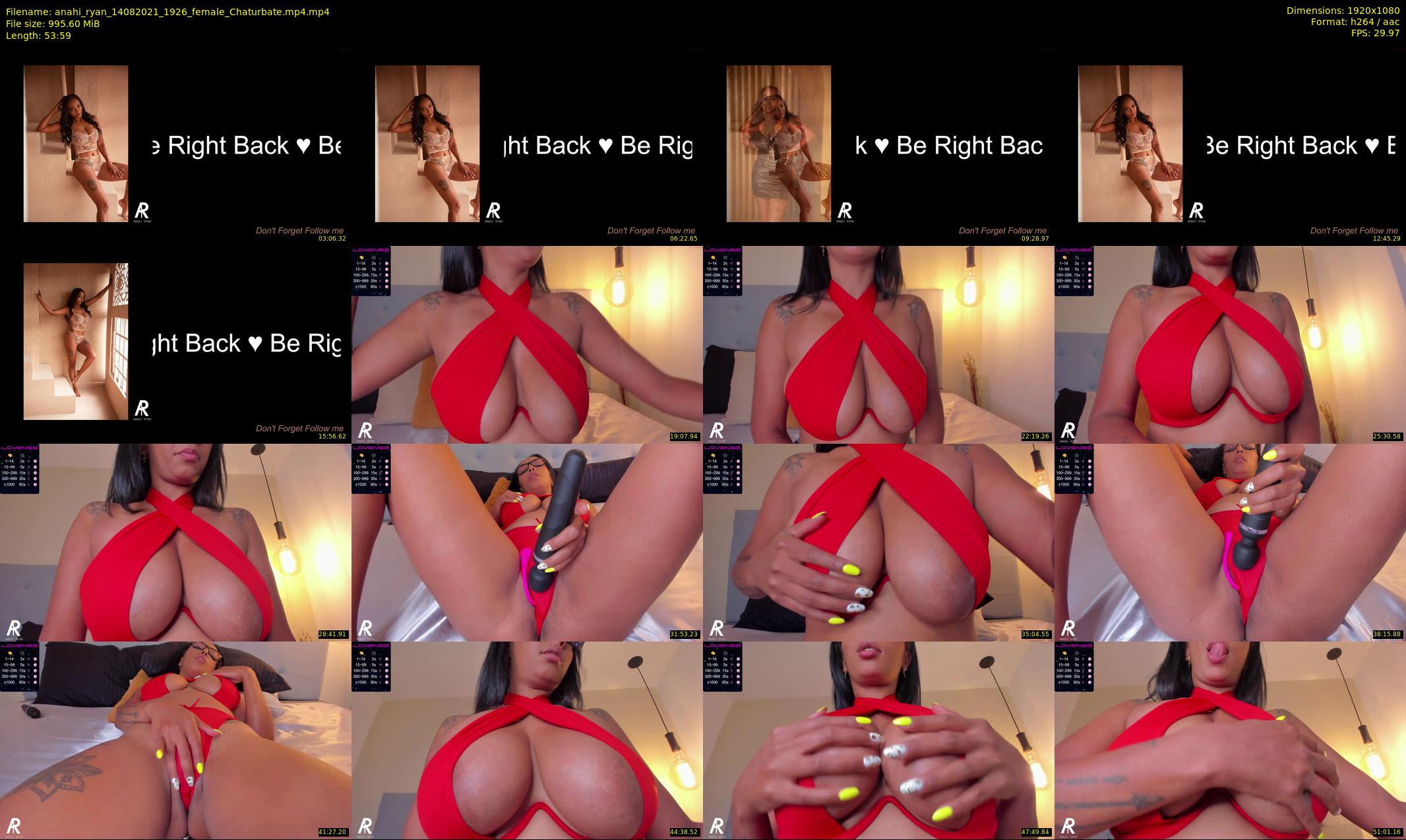anahi_ryan — 54 minute Chaturbate female cam show recording, 1080p, Aug 14, 2021
