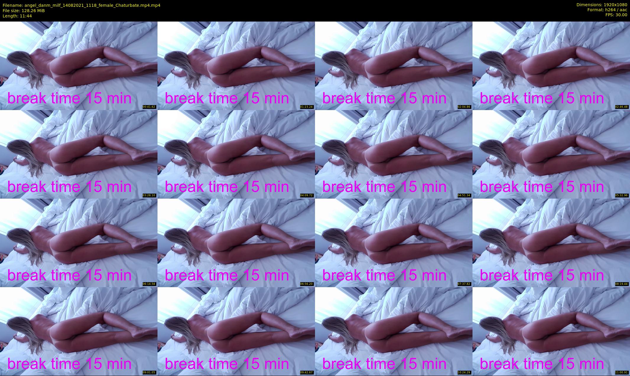 angel_danm_milf — 12 minute Chaturbate female cam show recording, 1080p, Aug 14, 2021