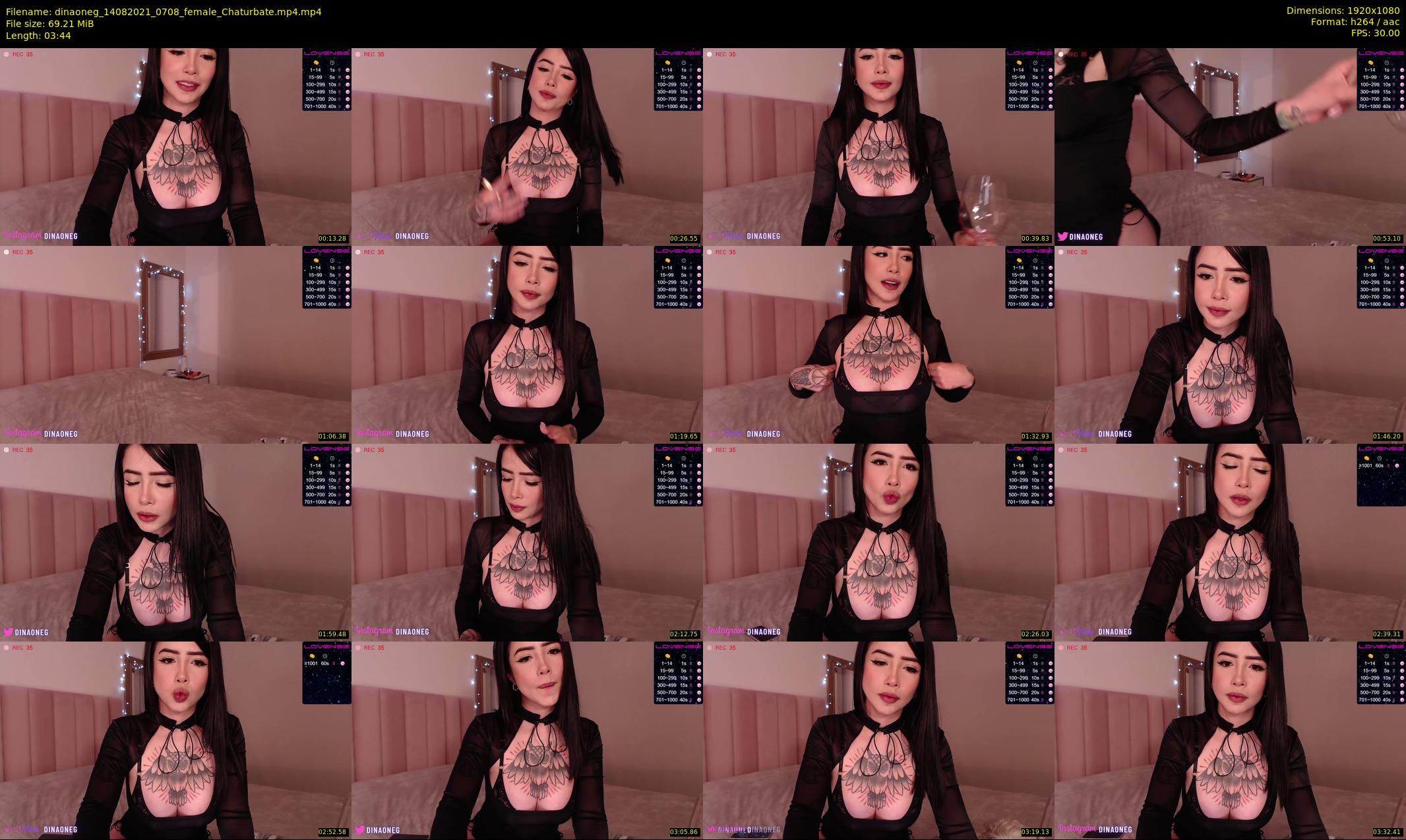 dinaoneg — 4 minute Chaturbate female cam show recording, 1080p, Aug 14, 2021