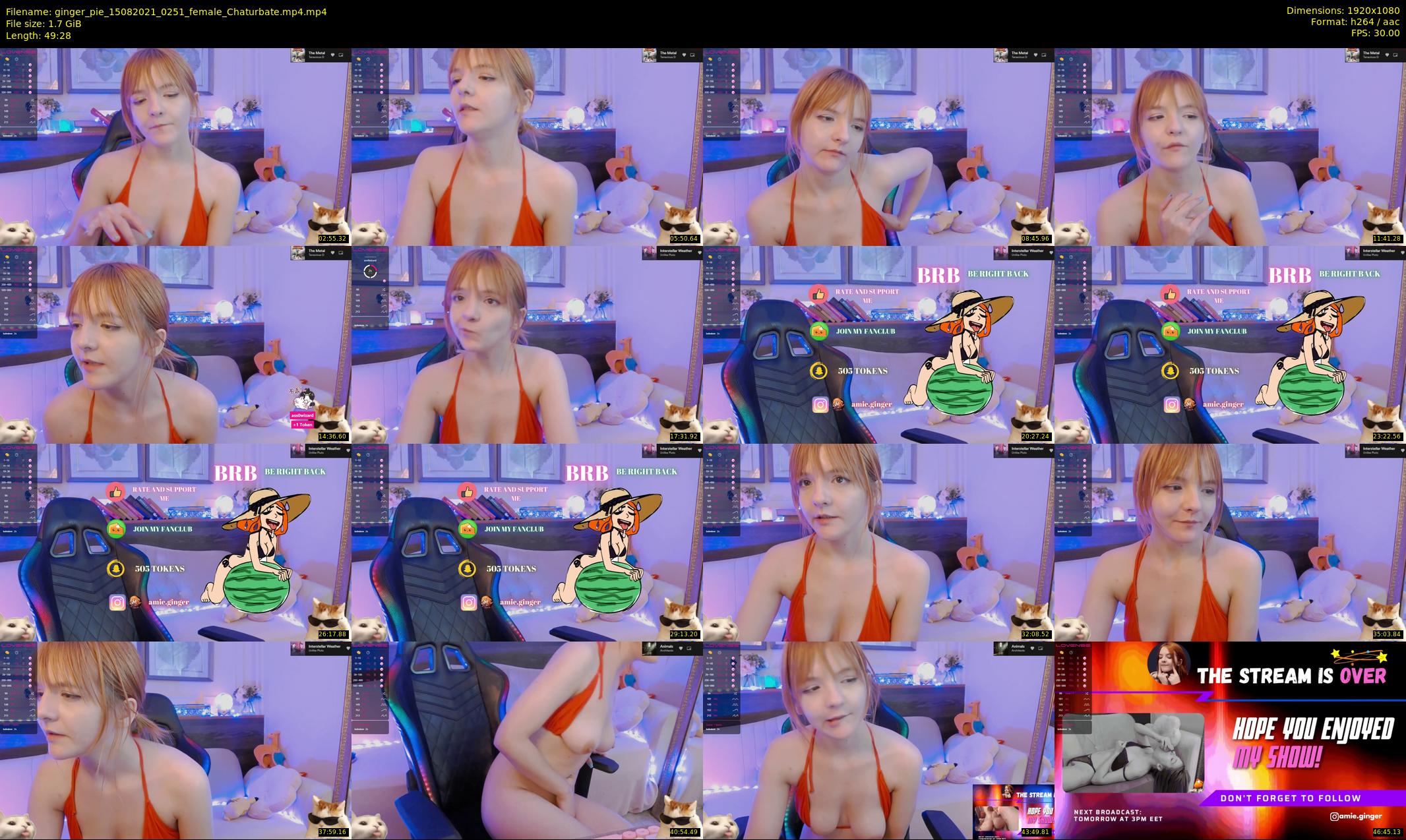 ginger_pie — 50 minute Chaturbate female cam show recording, 1080p, Aug 15, 2021