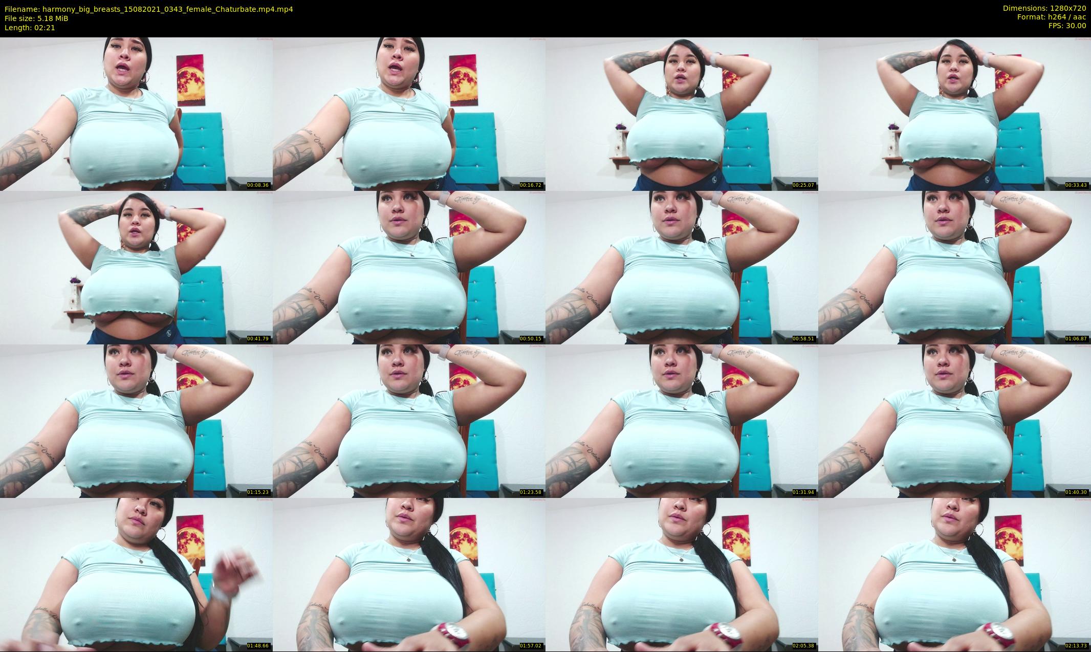 harmony_big_breasts — 3 minute Chaturbate female cam show recording, 720p, Aug 15, 2021
