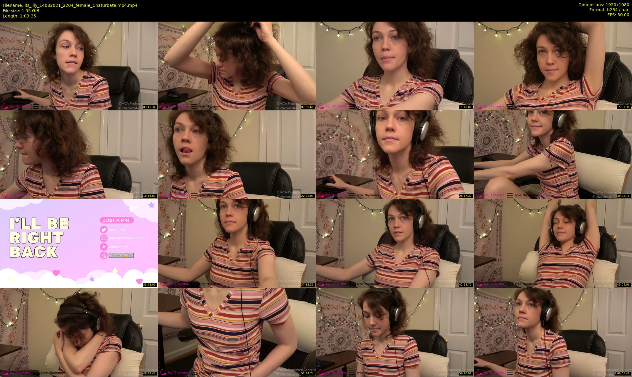 its_lily — 64 minute Chaturbate female cam show recording, 1080p, Aug 14, 2021