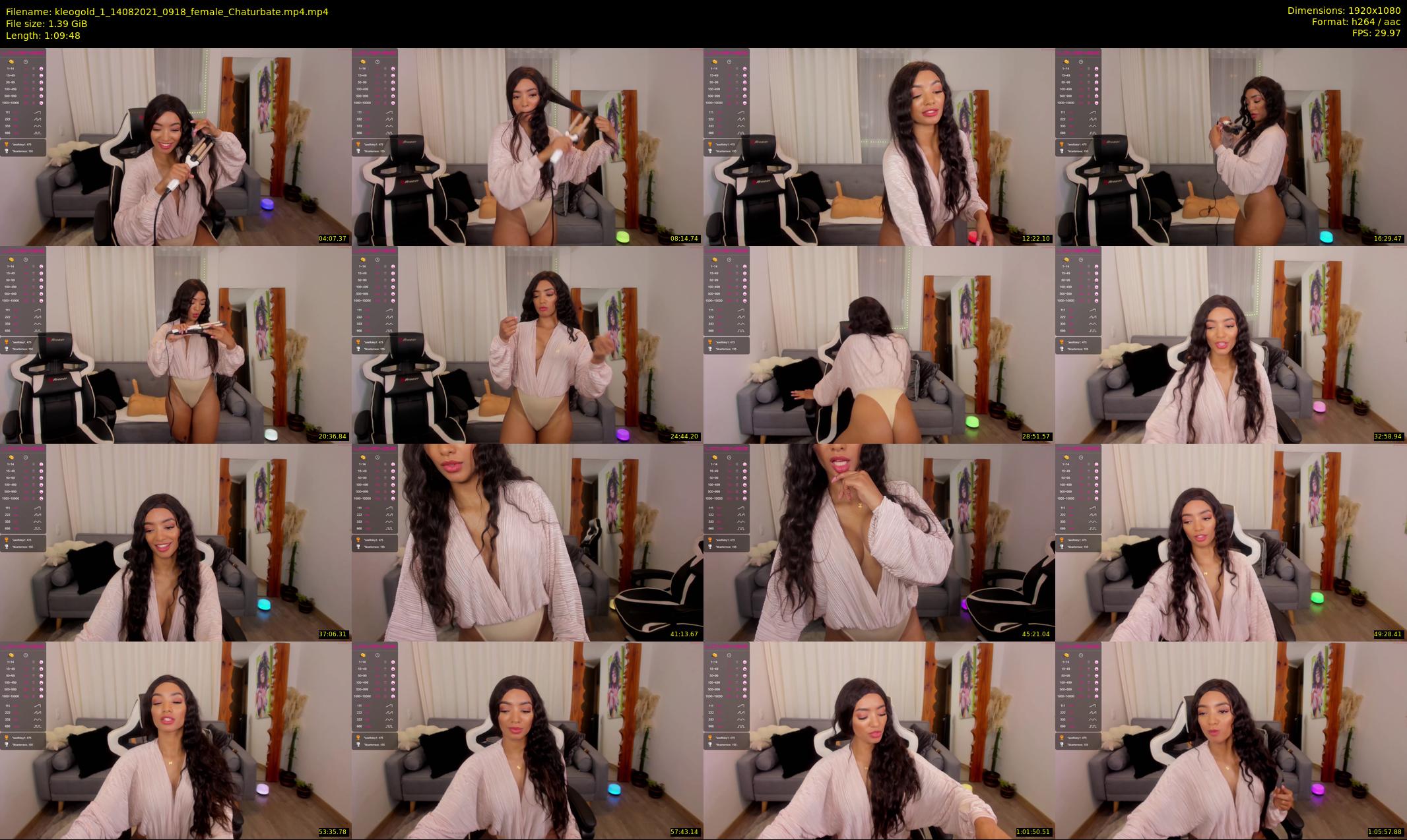 kleogold_1 — 70 minute Chaturbate female cam show recording, 1080p, Aug 14, 2021