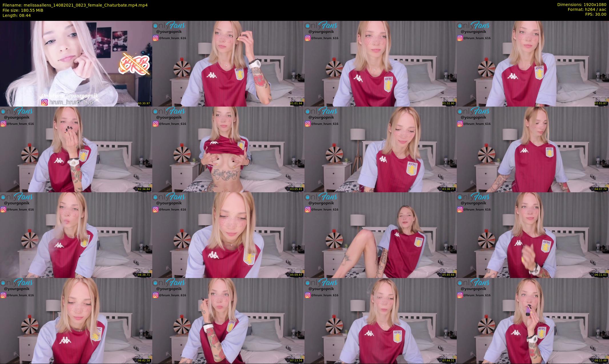 melissaallens — 9 minute Chaturbate female cam show recording, 1080p, Aug 14, 2021