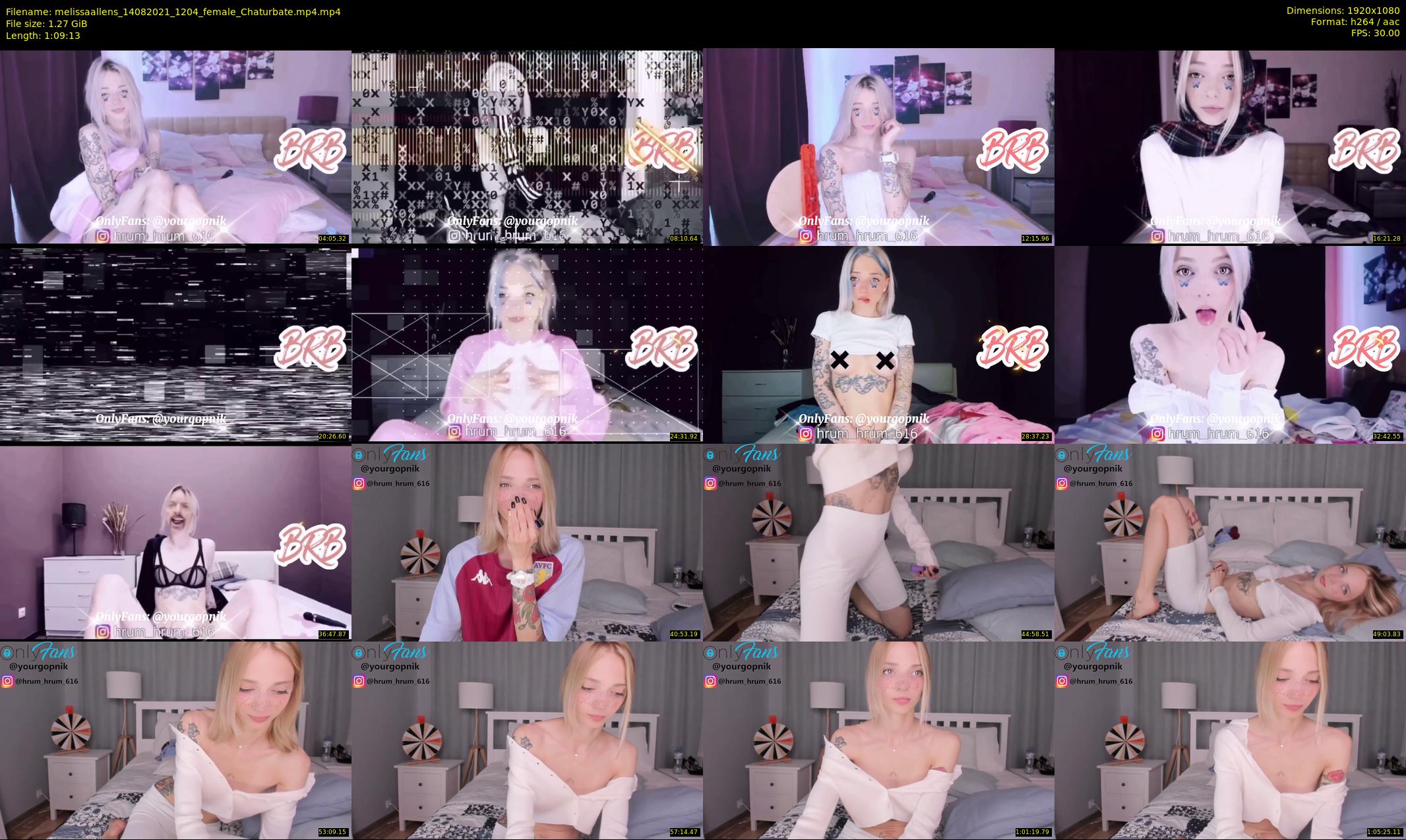 melissaallens — 70 minute Chaturbate female cam show recording, 1080p, Aug 14, 2021