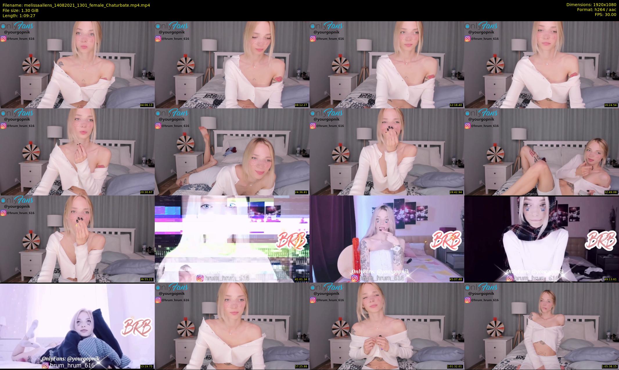 melissaallens — 70 minute Chaturbate female cam show recording, 1080p, Aug 14, 2021