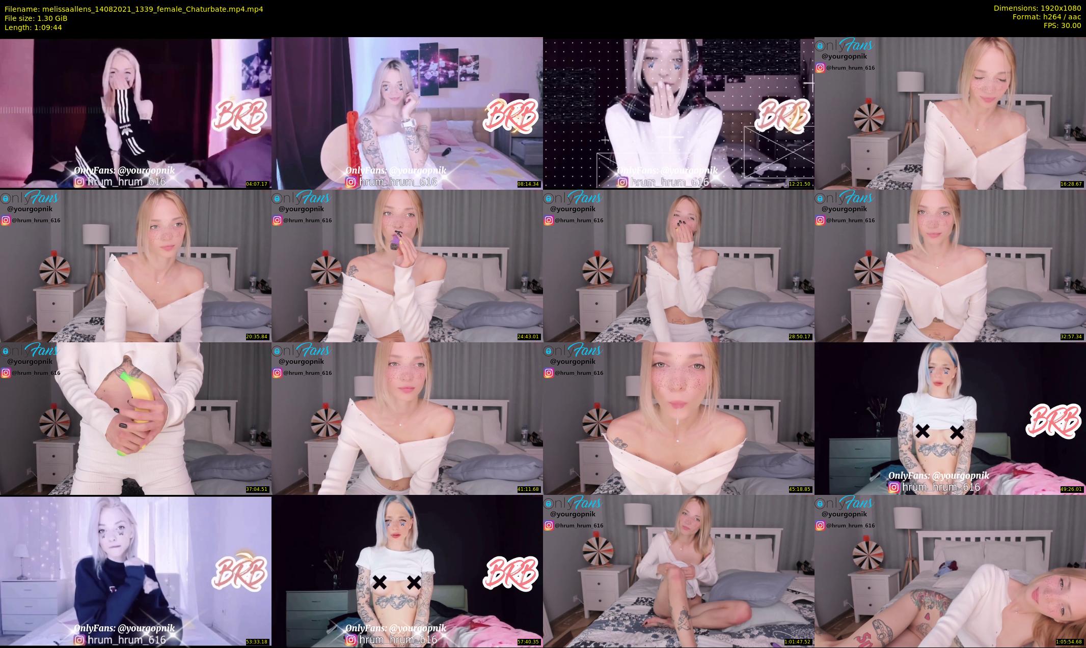 melissaallens — 70 minute Chaturbate female cam show recording, 1080p, Aug 14, 2021