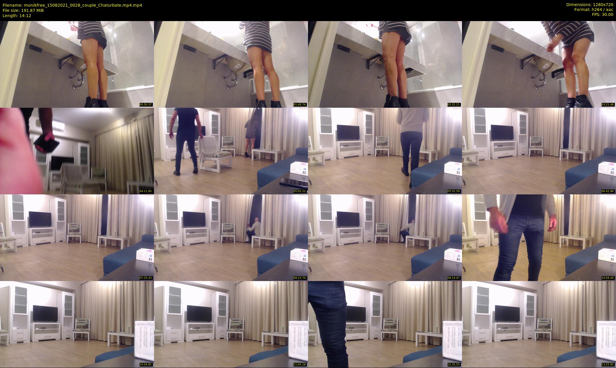 monikfree — 15 minute Chaturbate couple cam show recording, 720p, Aug 15, 2021