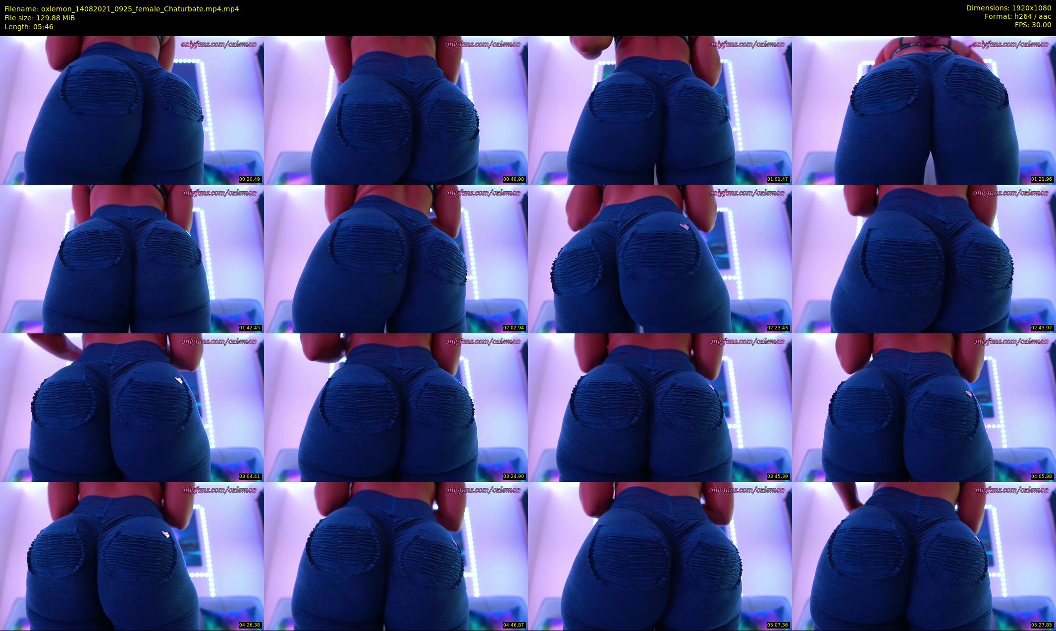 oxlemon — 6 minute Chaturbate female cam show recording, 1080p, Aug 14, 2021