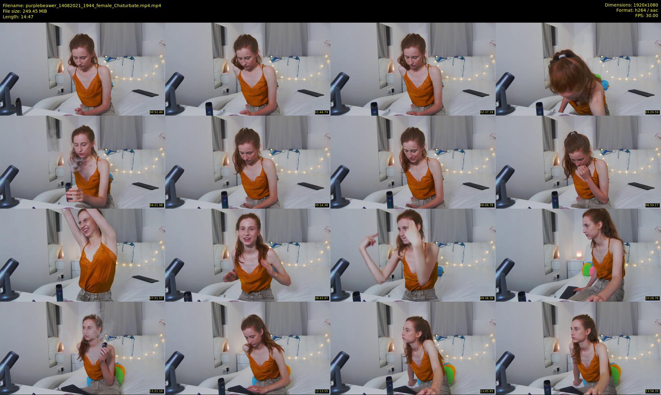purplebeawer — 15 minute Chaturbate female cam show recording, 1080p, Aug 14, 2021