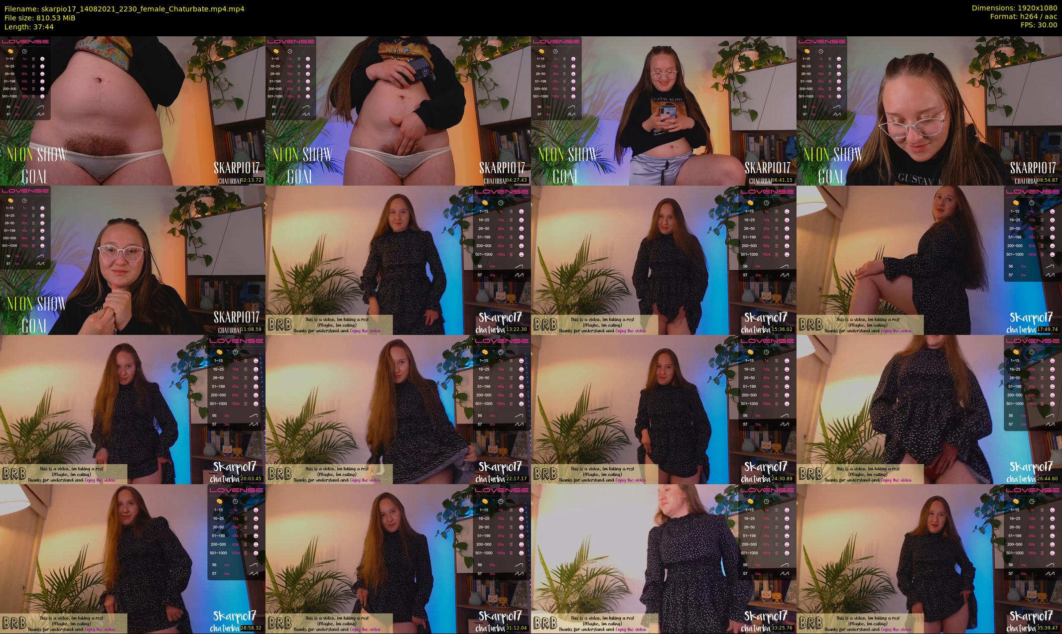 skarpio17 — 38 minute Chaturbate female cam show recording, 1080p, Aug 14, 2021