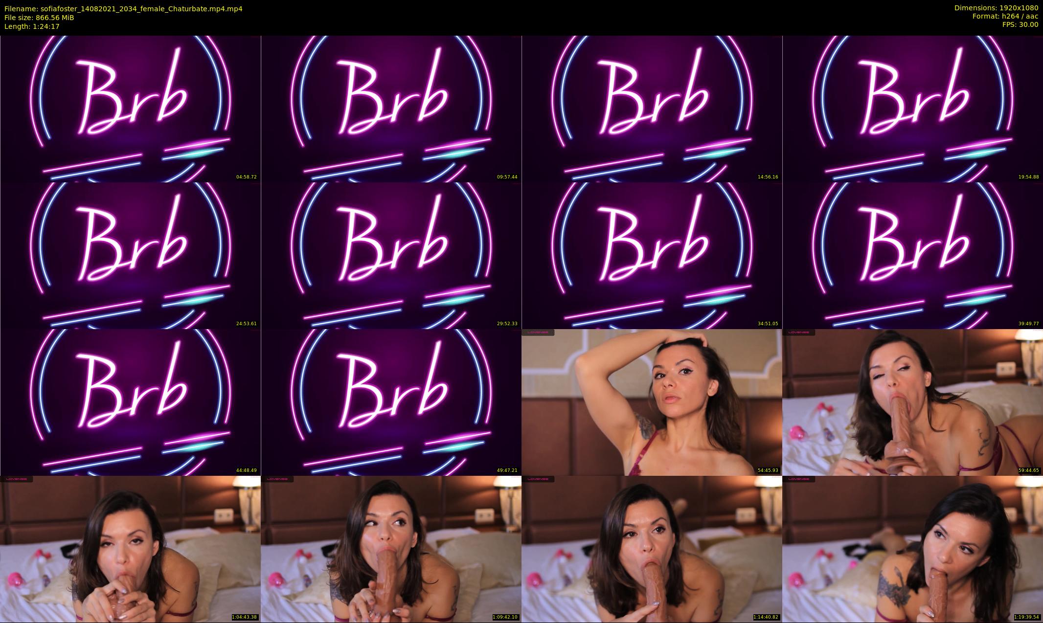 sofiafoster — 85 minute Chaturbate female cam show recording, 1080p, Aug 14, 2021