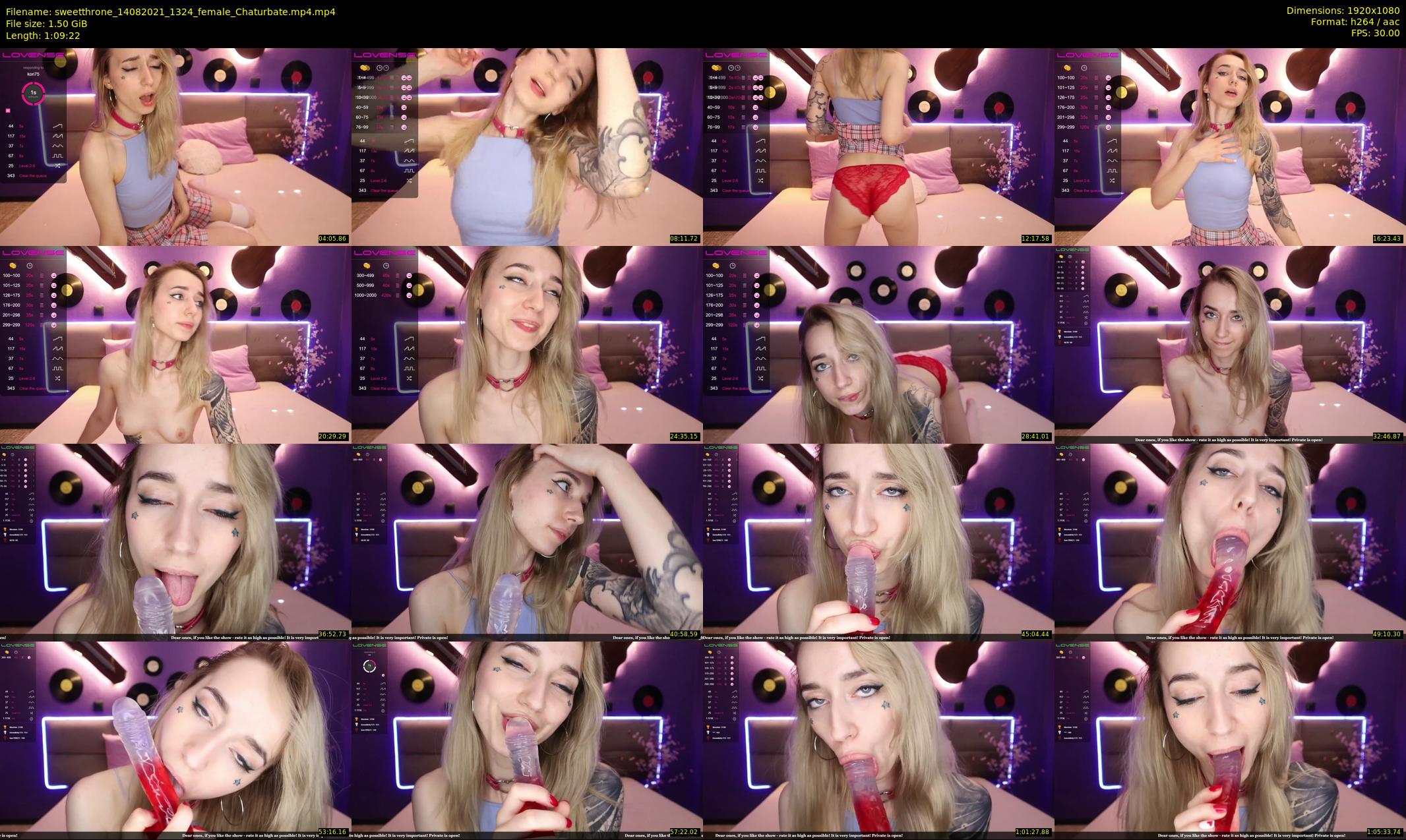 sweetthrone — 70 minute Chaturbate couple cam show recording, 1080p, Aug 14, 2021