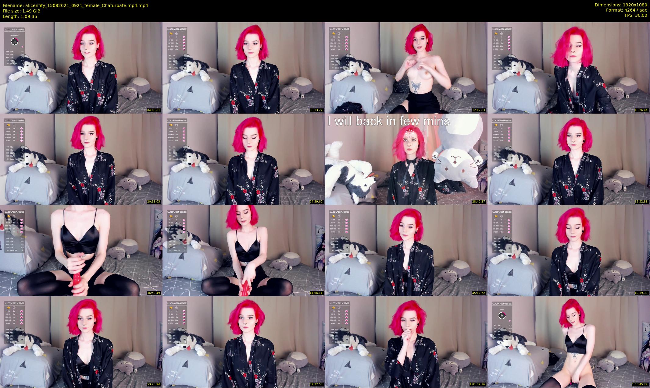 alicentity — 70 minute Chaturbate female cam show recording, 1080p, Aug 15, 2021