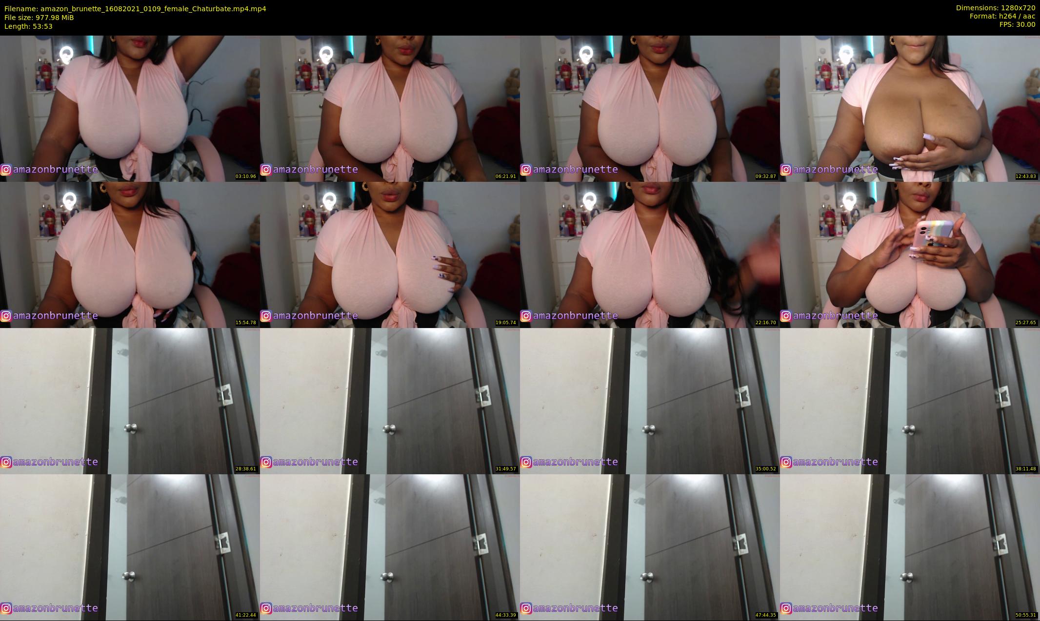amazon_brunette — 54 minute Chaturbate female cam show recording, 720p, Aug 16, 2021