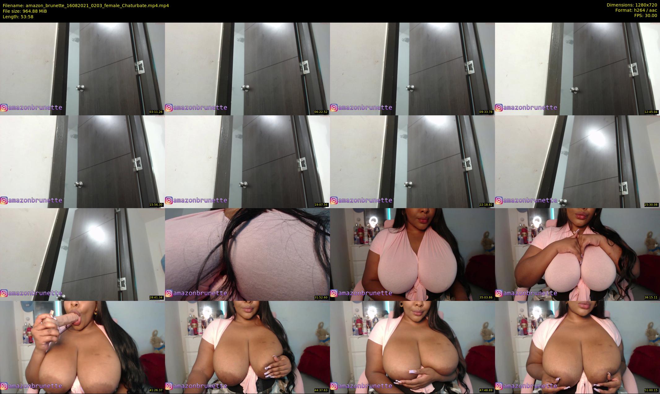 amazon_brunette — 54 minute Chaturbate female cam show recording, 720p, Aug 16, 2021