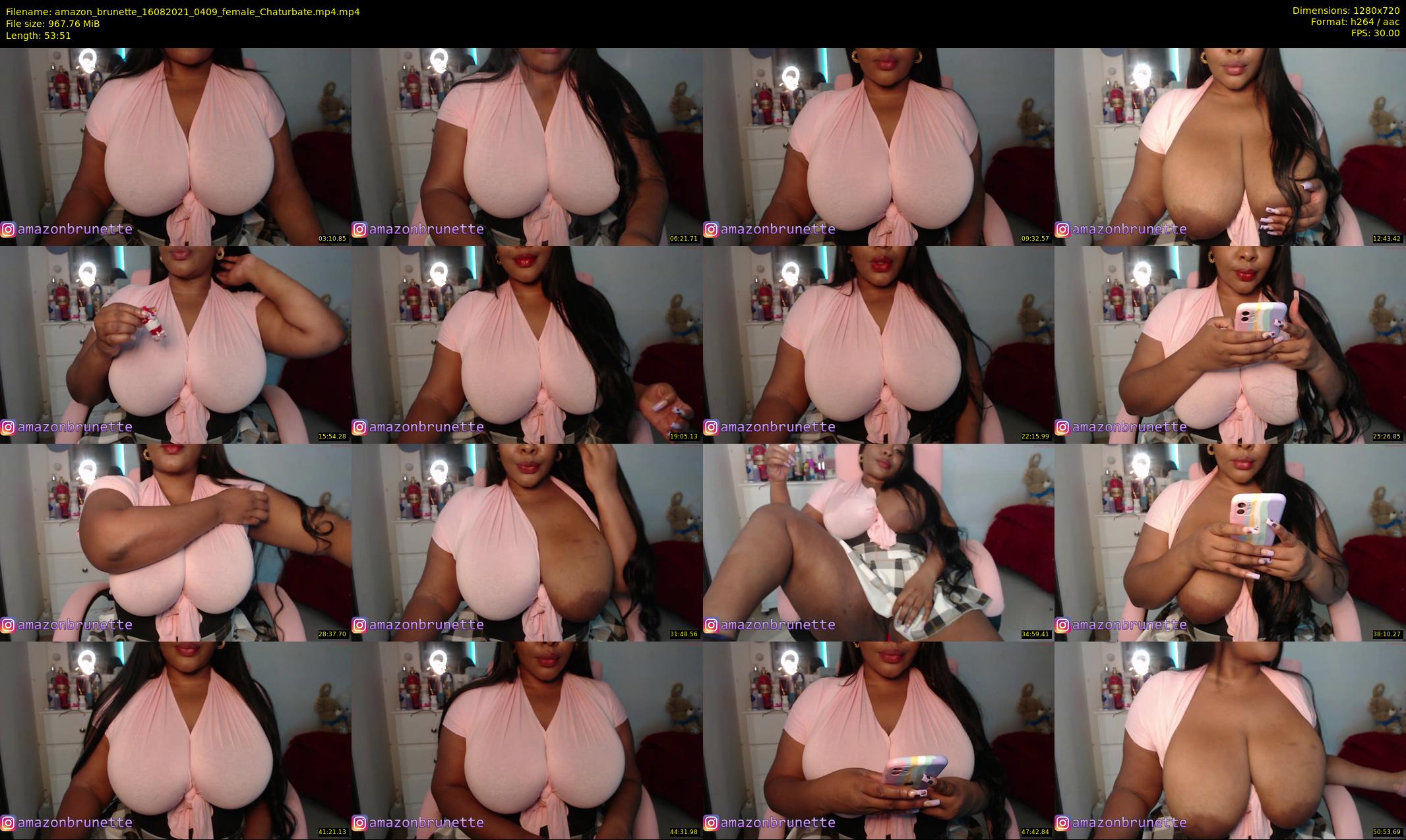 amazon_brunette — 54 minute Chaturbate female cam show recording, 720p, Aug 16, 2021