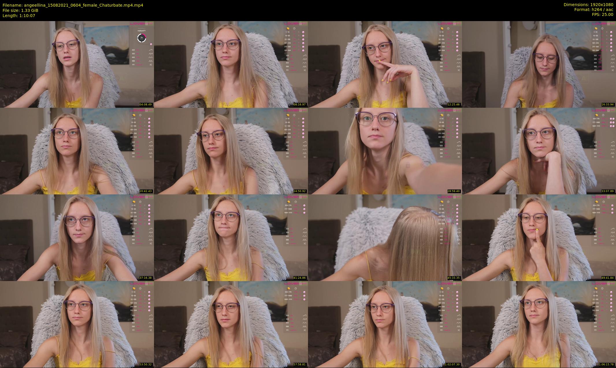 angeellina — 71 minute Chaturbate female cam show recording, 1080p, Aug 15, 2021