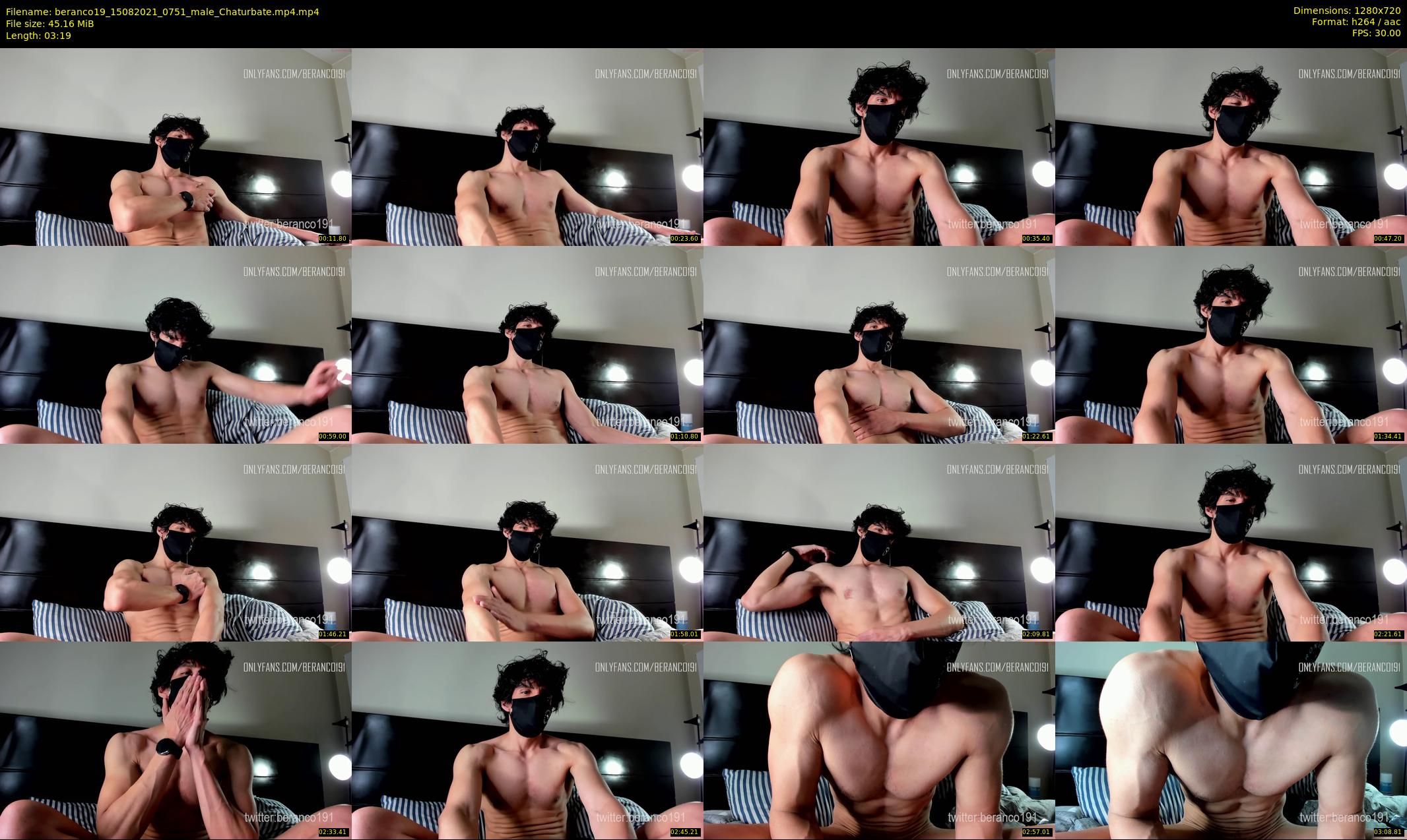 beranco19 — 4 minute Chaturbate male cam show recording, 720p, Aug 15, 2021