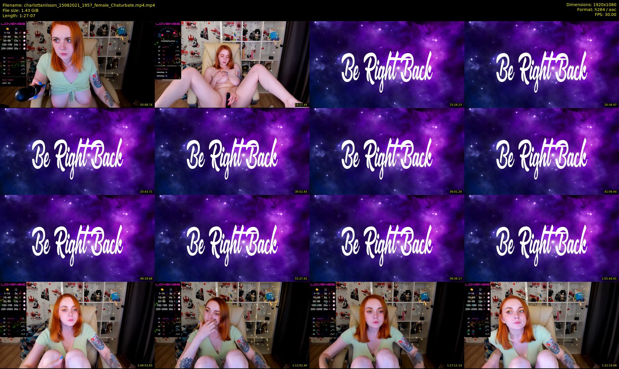 charlottanilsson — 88 minute Chaturbate female cam show recording, 1080p, Aug 15, 2021