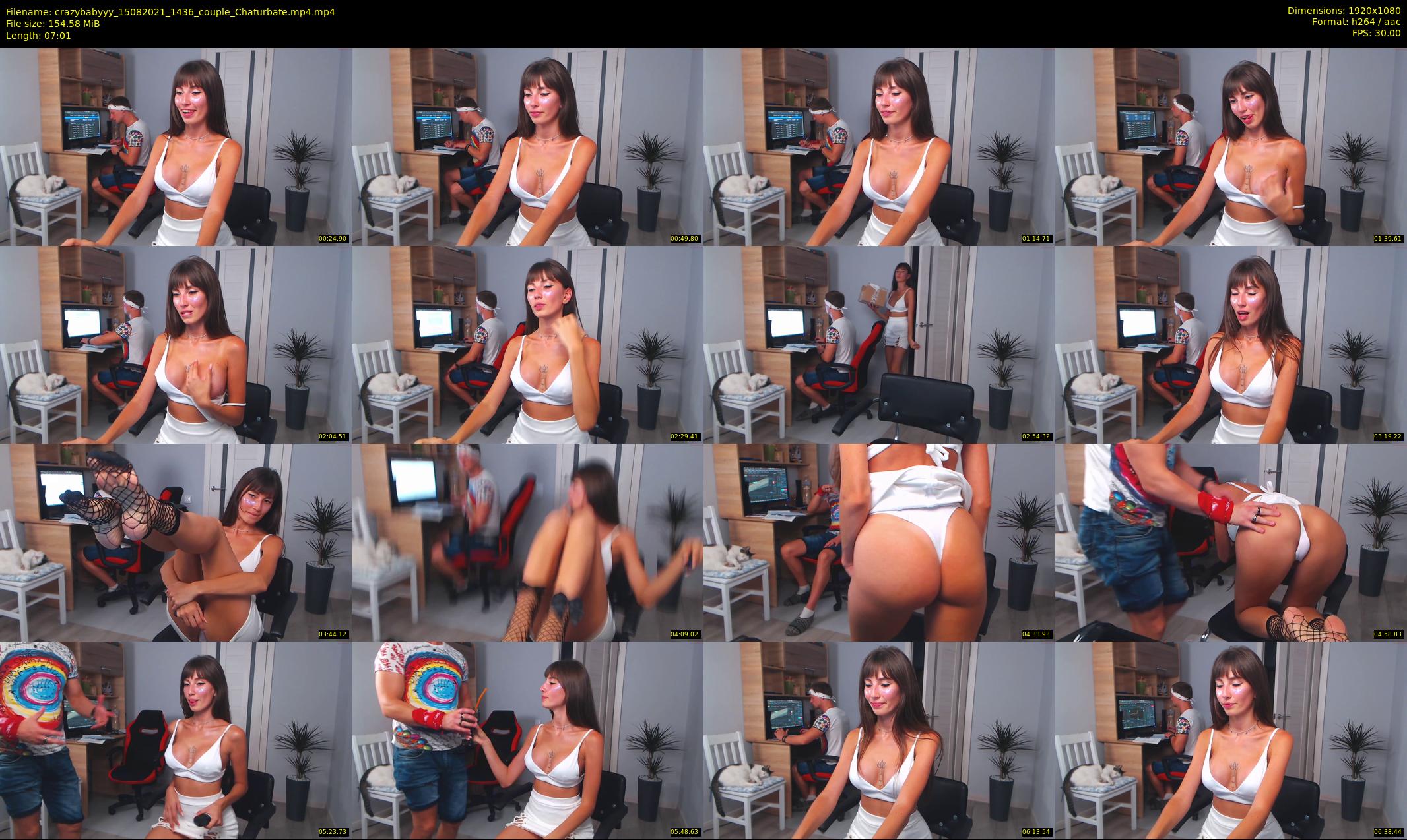 crazybabyyy — 8 minute Chaturbate couple cam show recording, 1080p, Aug 15, 2021