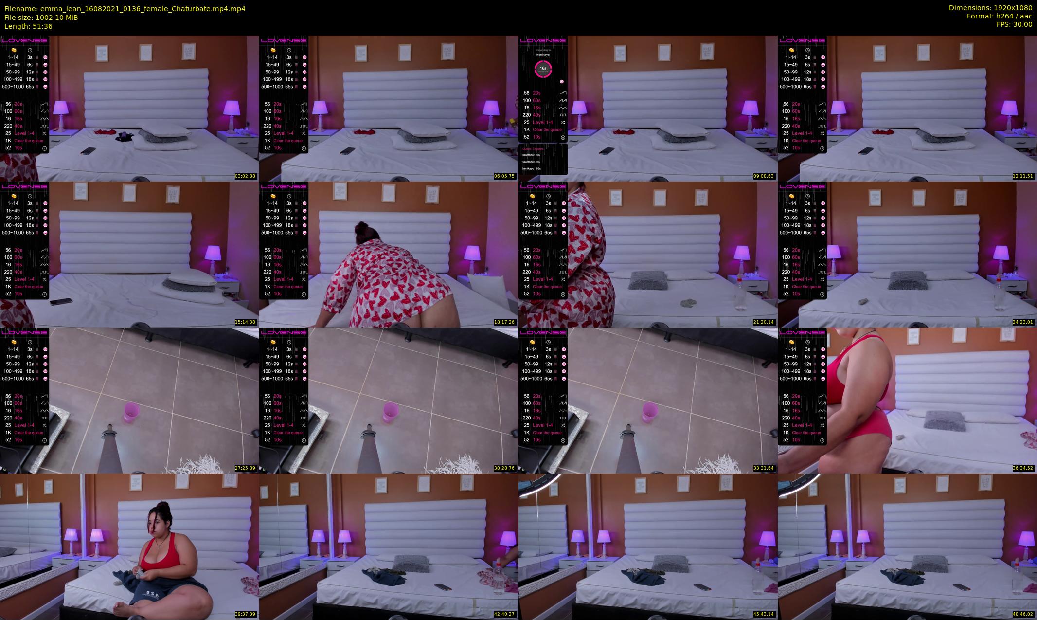 emma_lean — 52 minute Chaturbate female cam show recording, 1080p, Aug 16, 2021