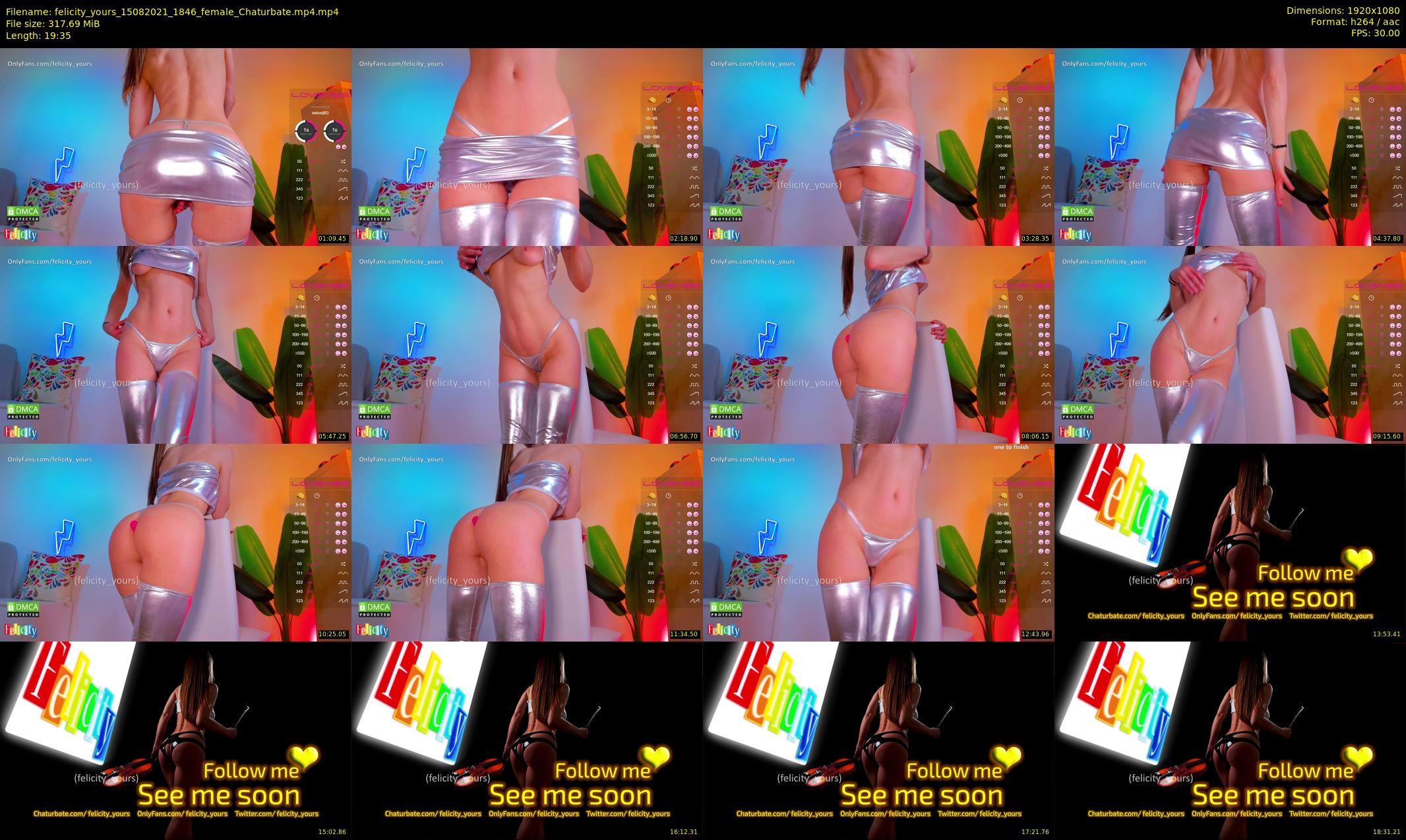 felicity_yours — 20 minute Chaturbate female cam show recording, 1080p, Aug 15, 2021