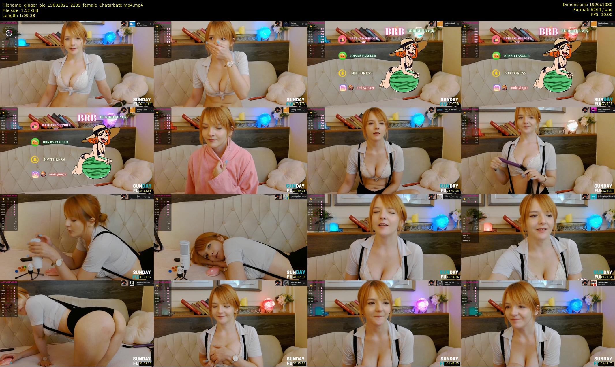 ginger_pie — 70 minute Chaturbate female cam show recording, 1080p, Aug 15, 2021