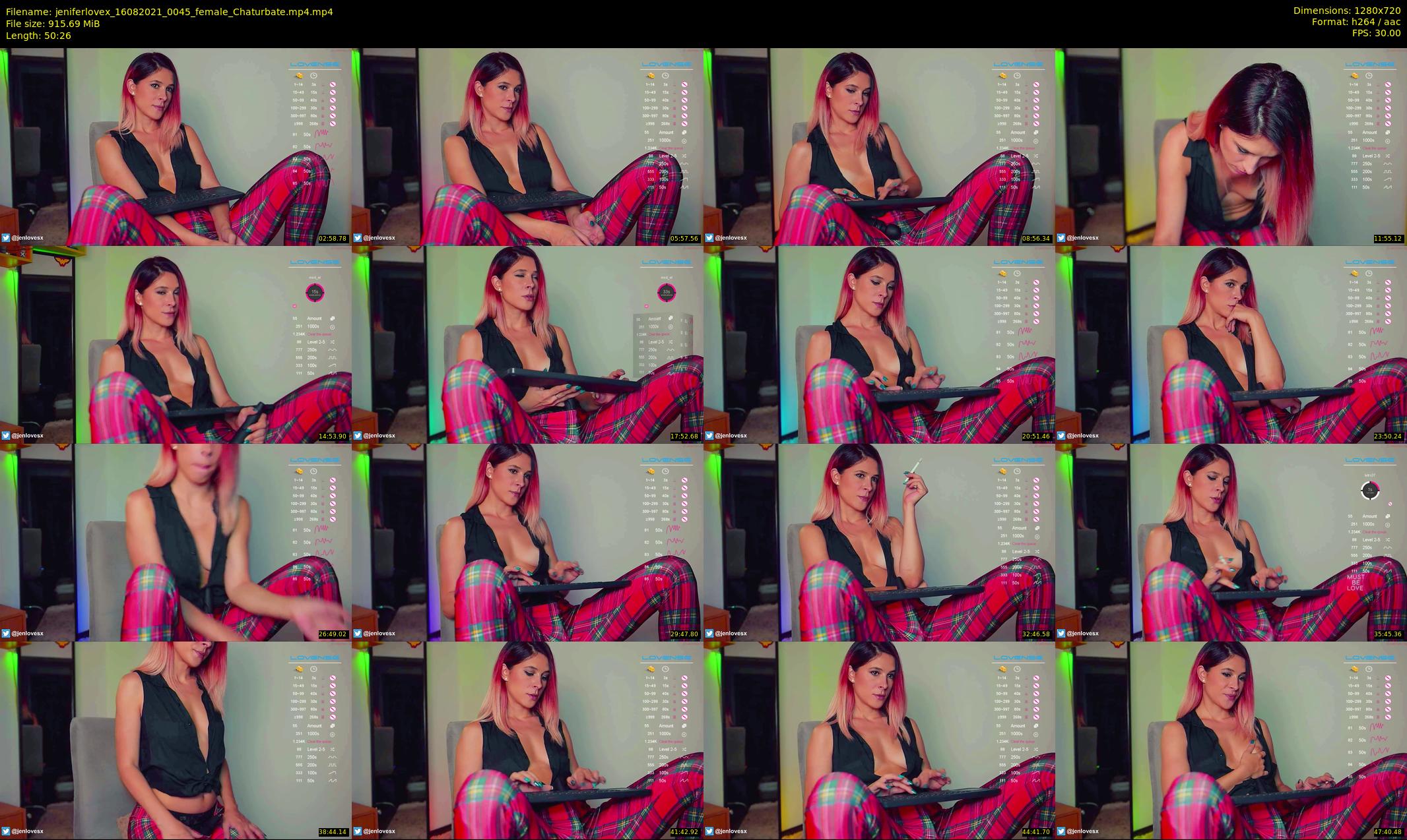 jeniferlovex — 51 minute Chaturbate female cam show recording, 720p, Aug 16, 2021