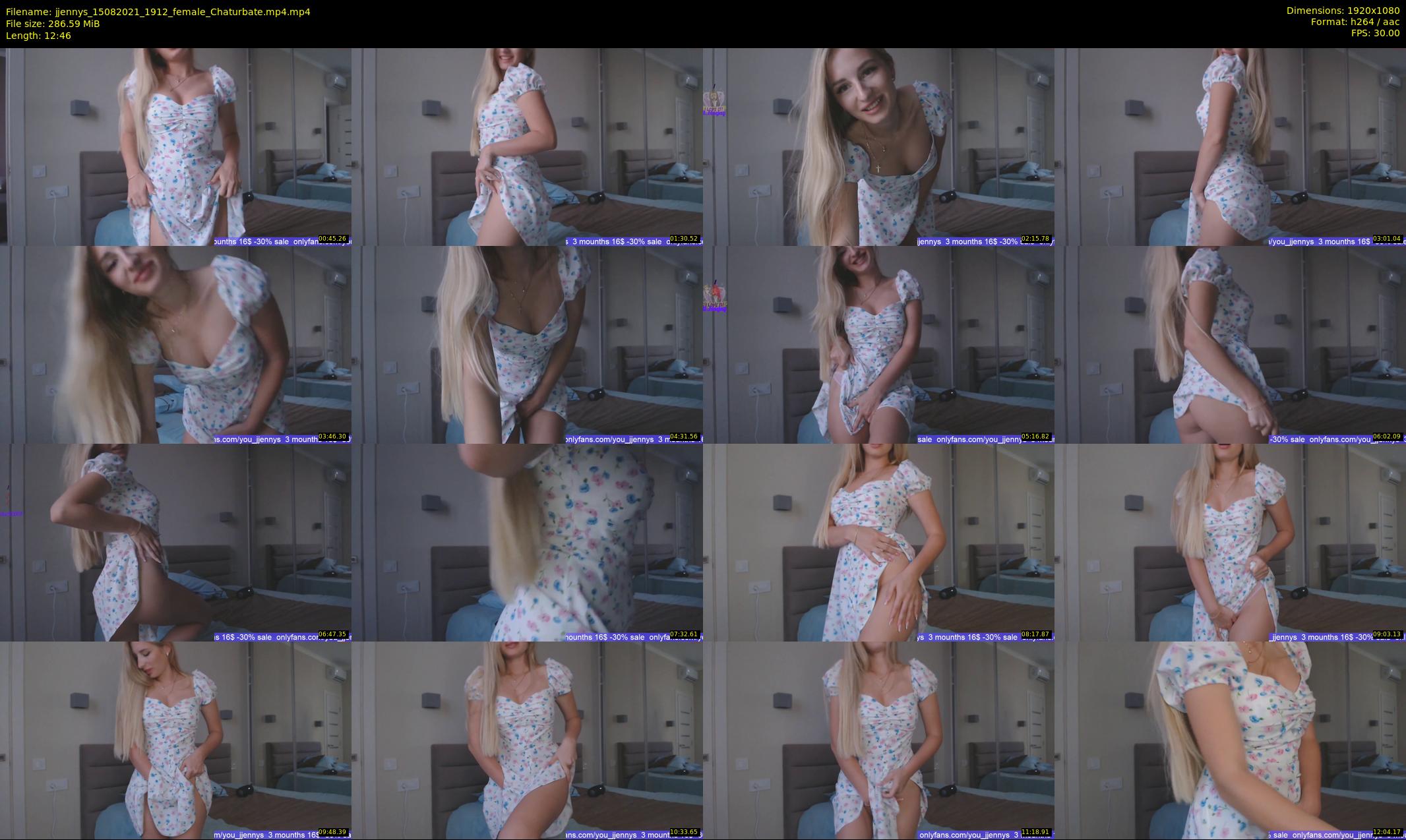 jjennys — 13 minute Chaturbate female cam show recording, 1080p, Aug 15, 2021