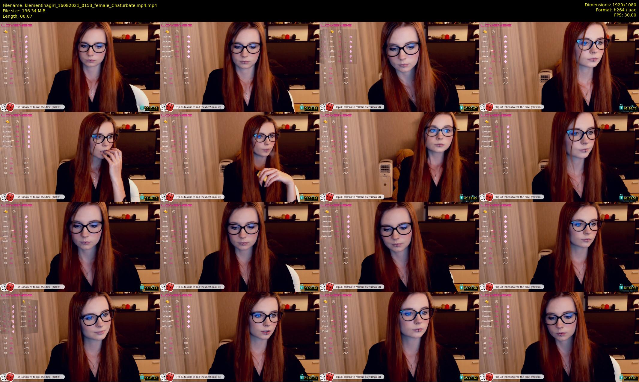 klementinagirl — 7 minute Chaturbate female cam show recording, 1080p, Aug 16, 2021