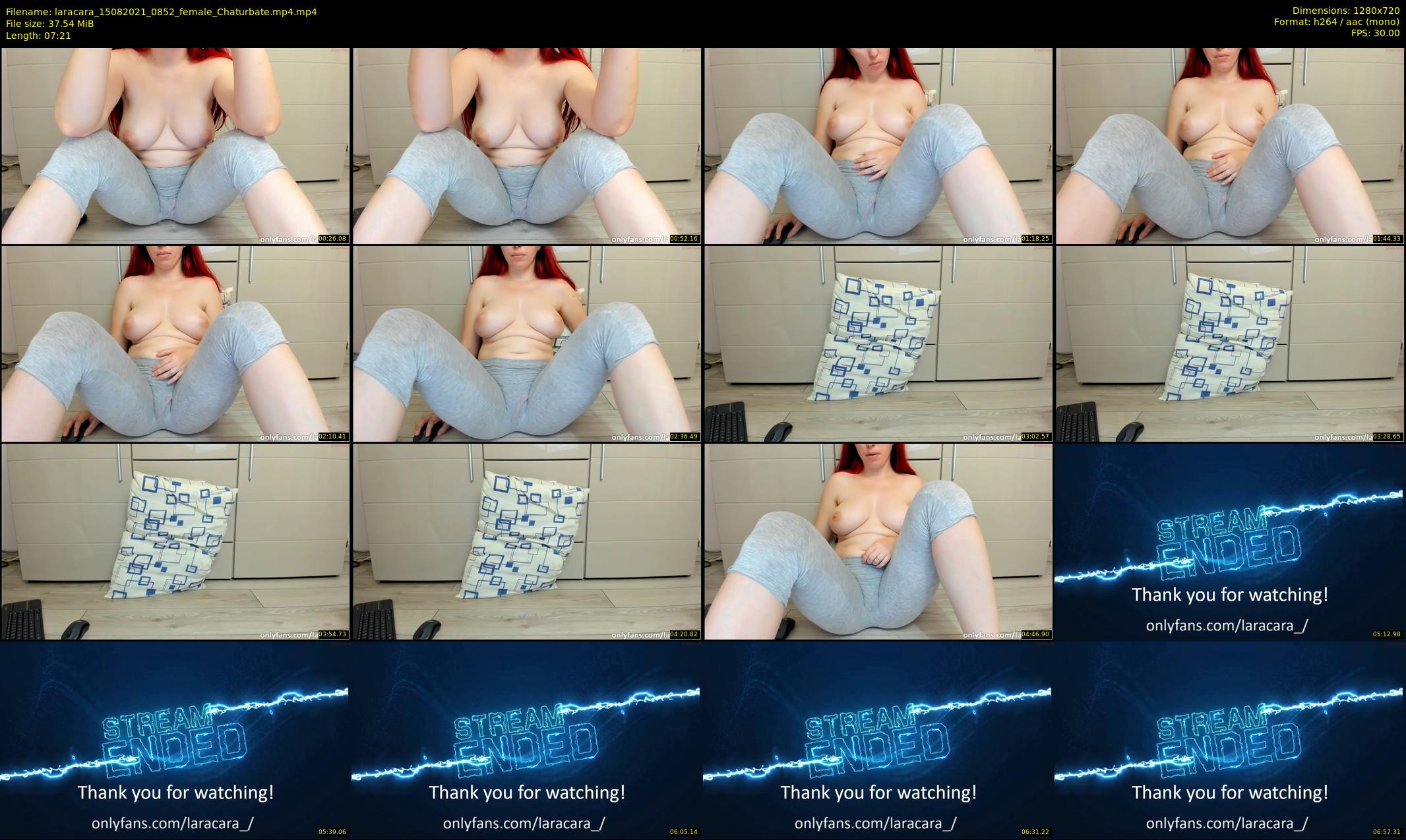 laracara — 8 minute Chaturbate female cam show recording, 720p, Aug 15, 2021