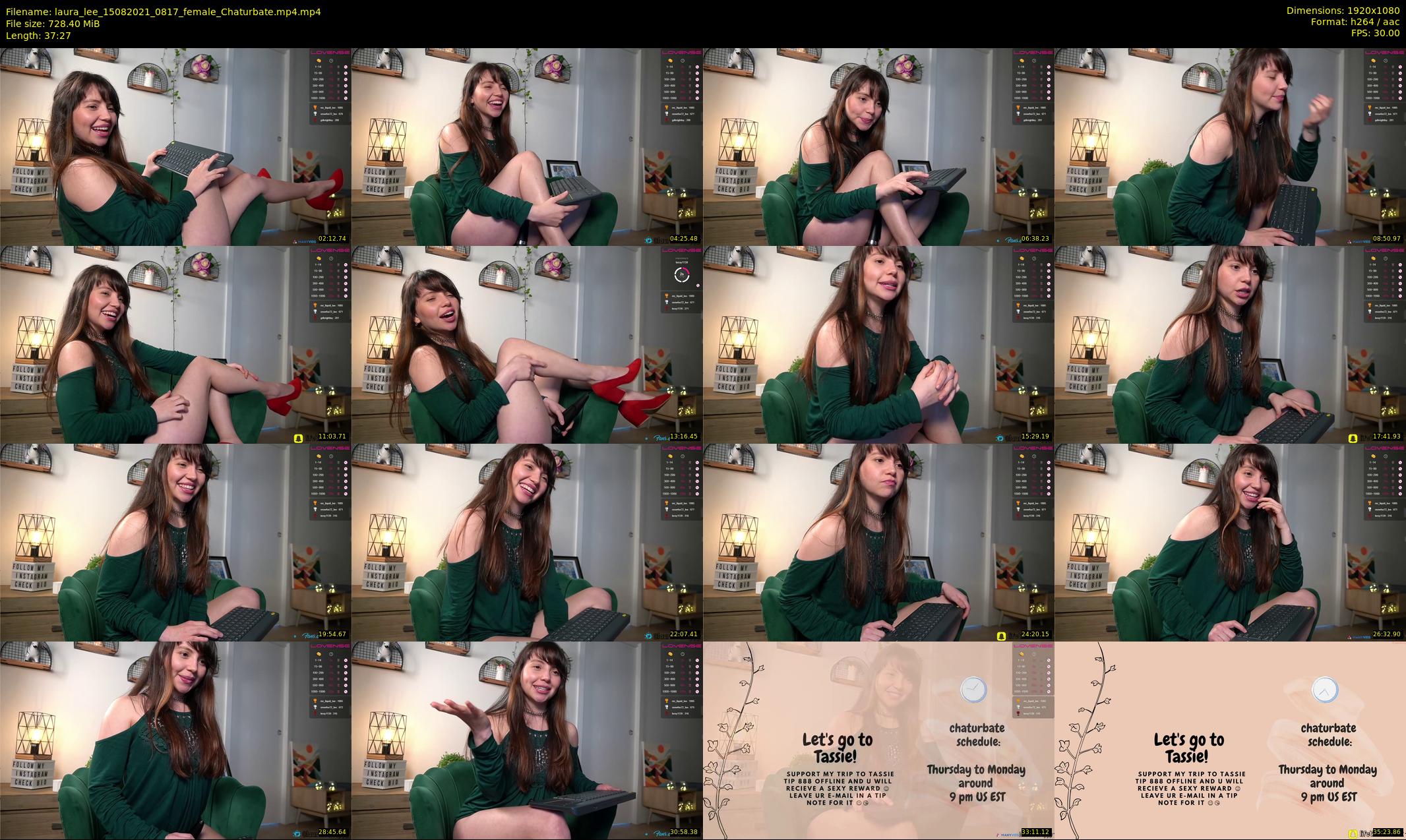 laura_lee — 38 minute Chaturbate female cam show recording, 1080p, Aug 15, 2021