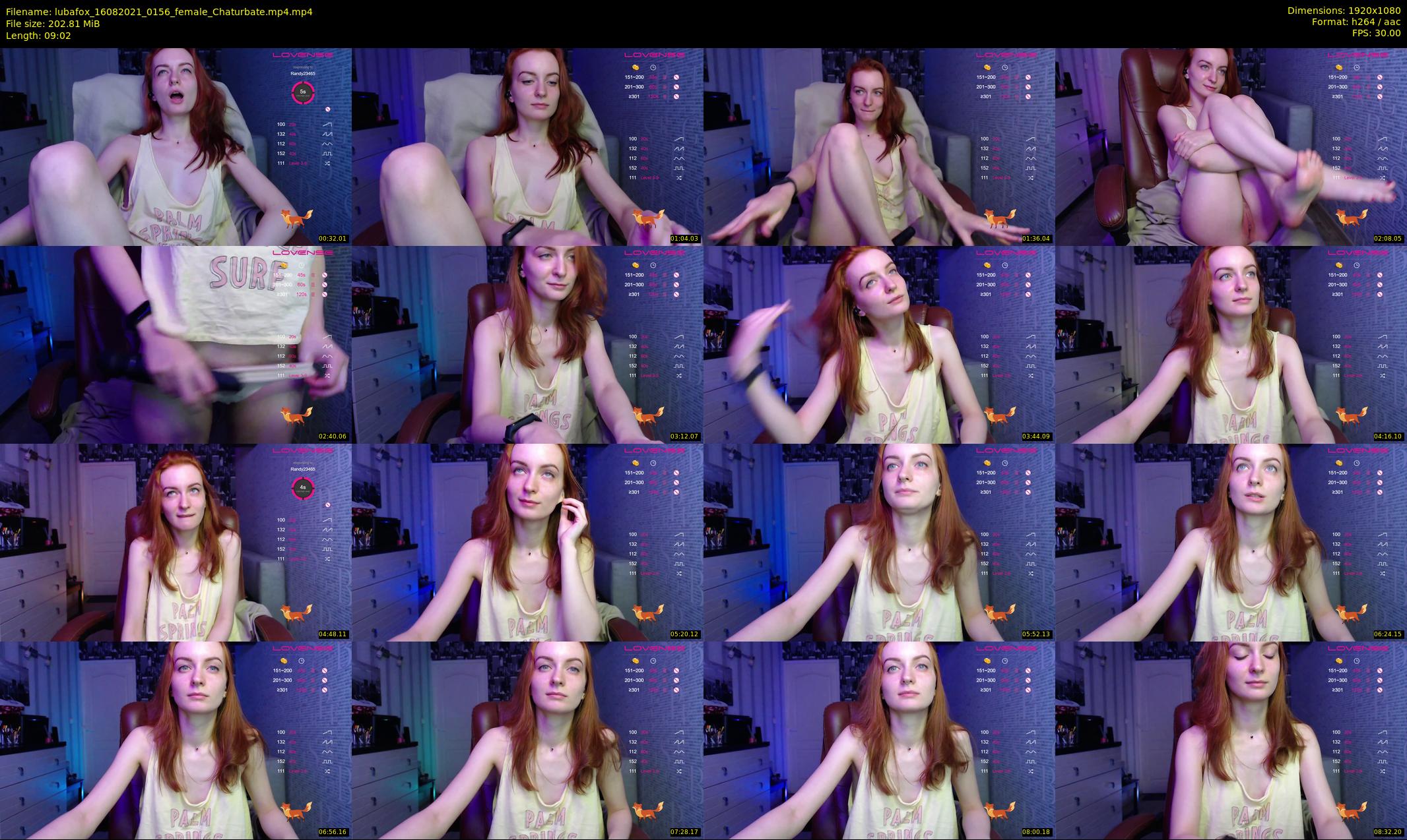 lubafox — 10 minute Chaturbate female cam show recording, 1080p, Aug 16, 2021